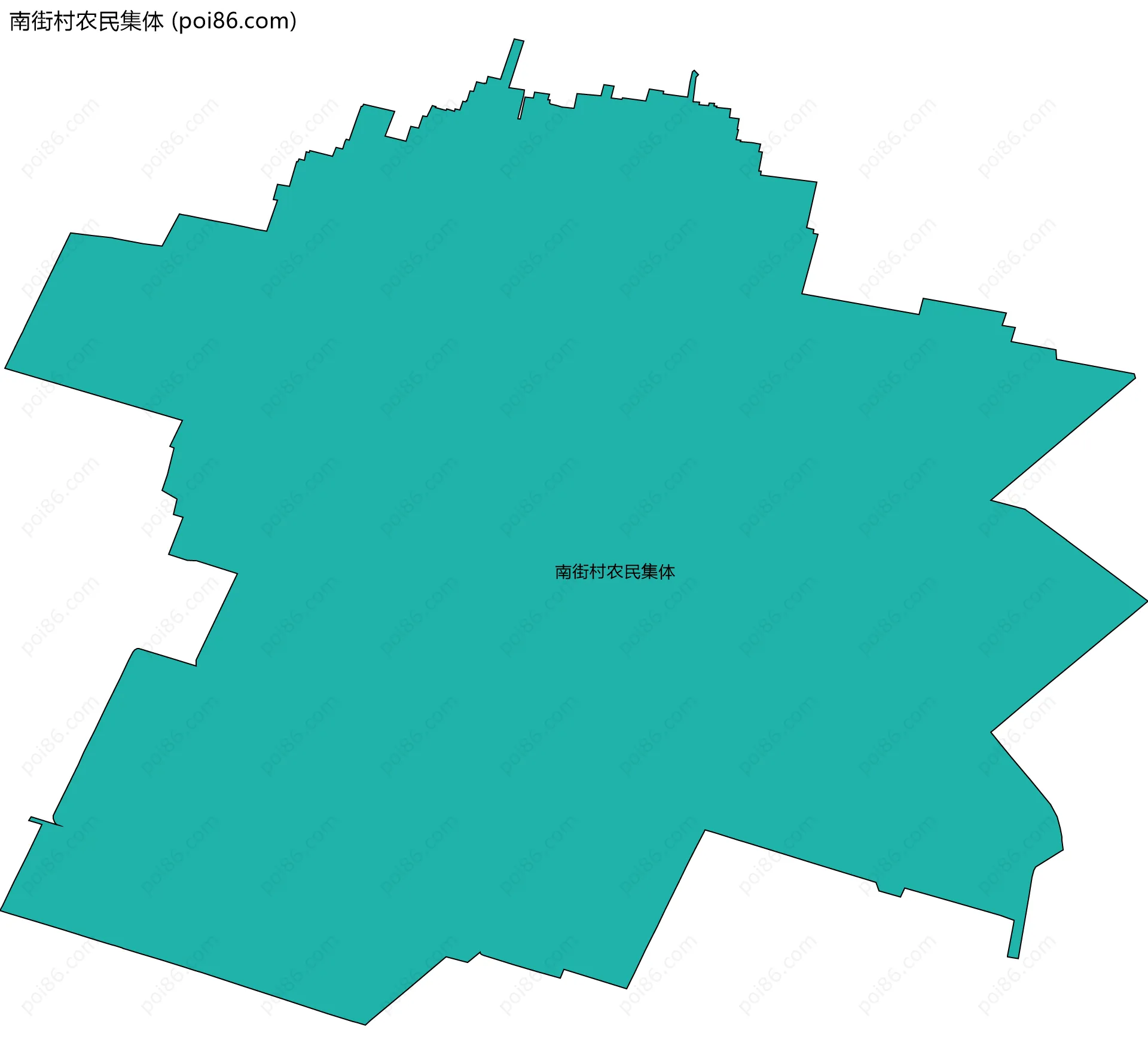 南街村农民集体边界地图