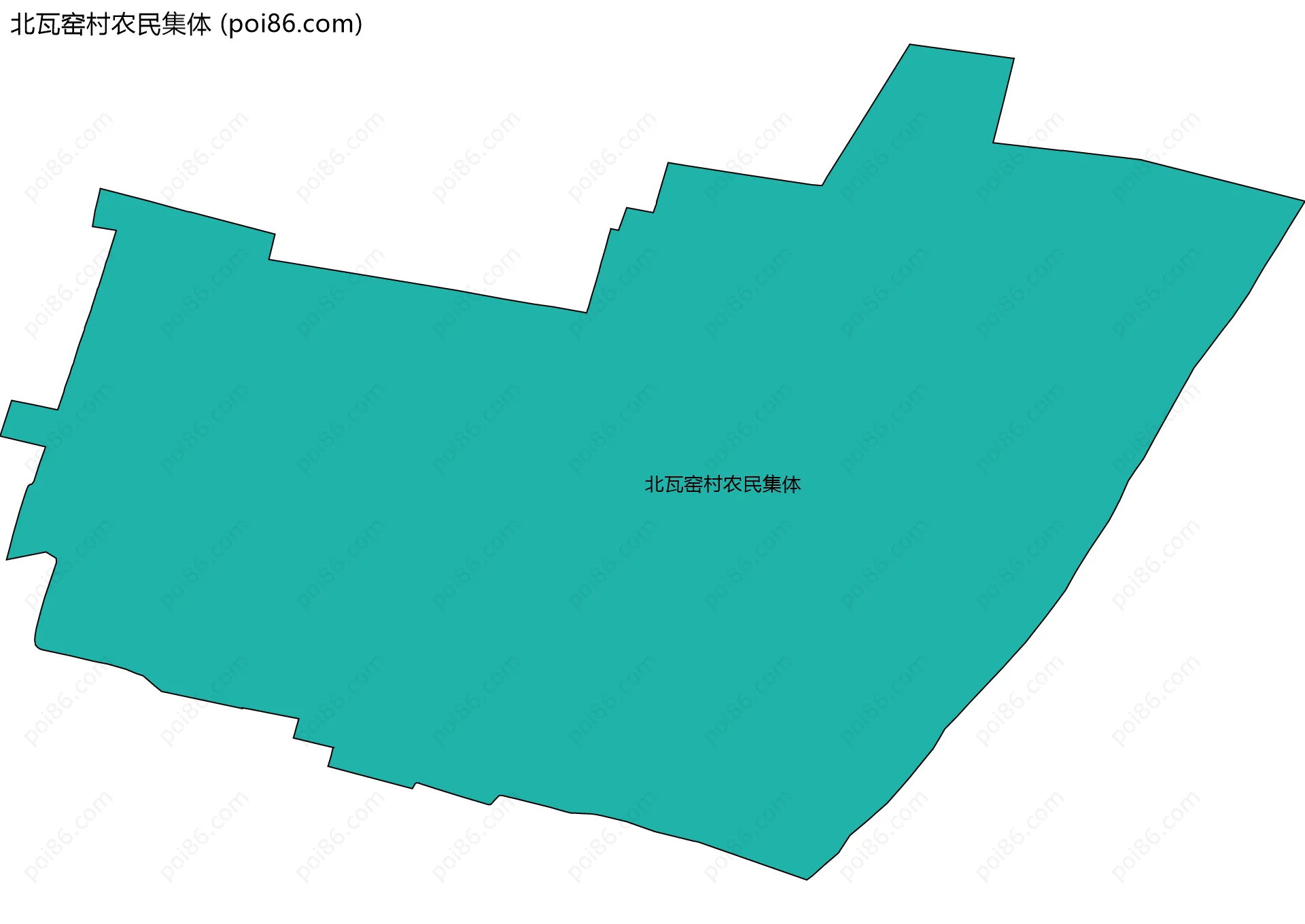 北瓦窑村农民集体边界地图