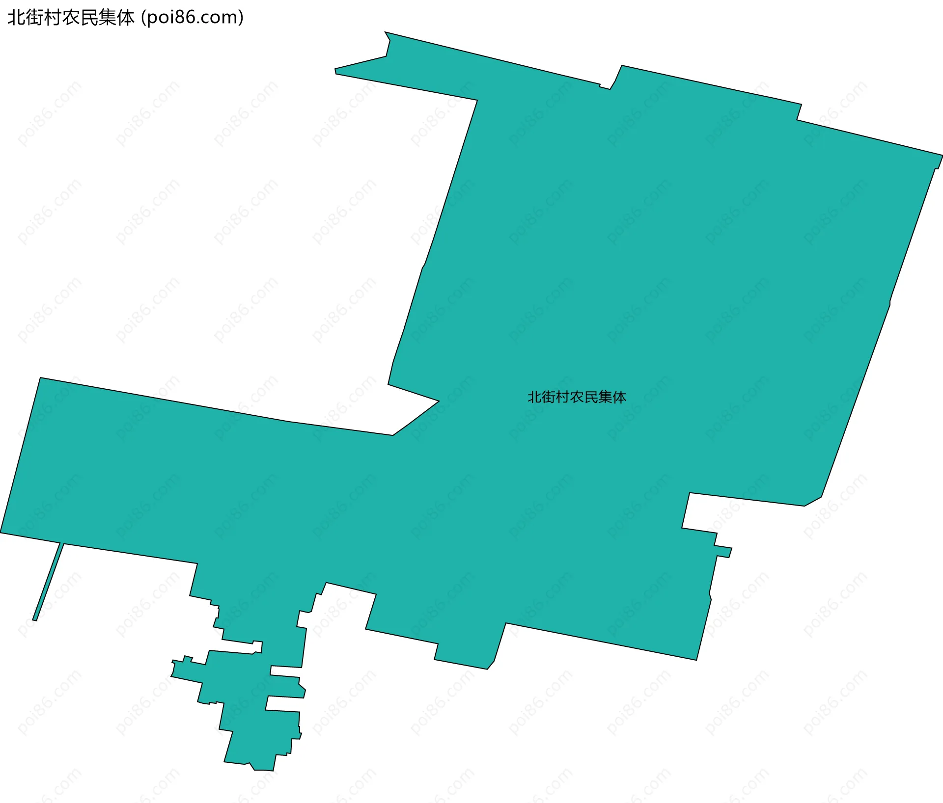 北街村农民集体边界地图