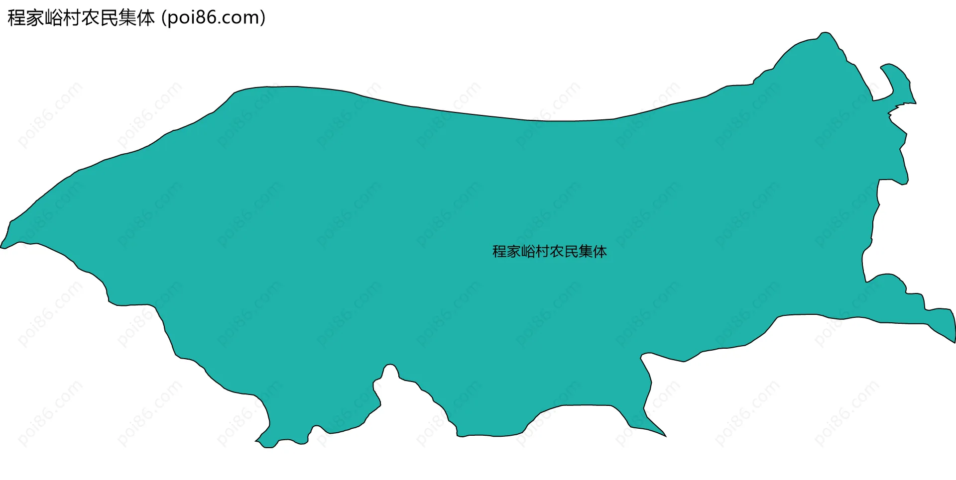 程家峪村农民集体边界地图