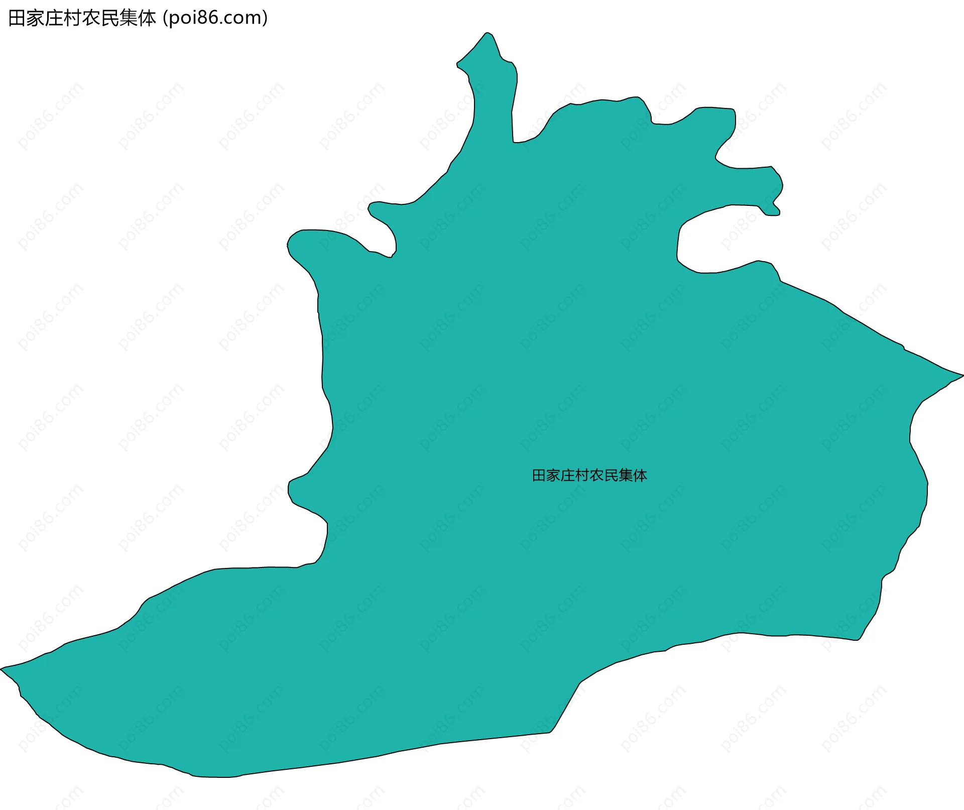 田家庄村农民集体边界地图