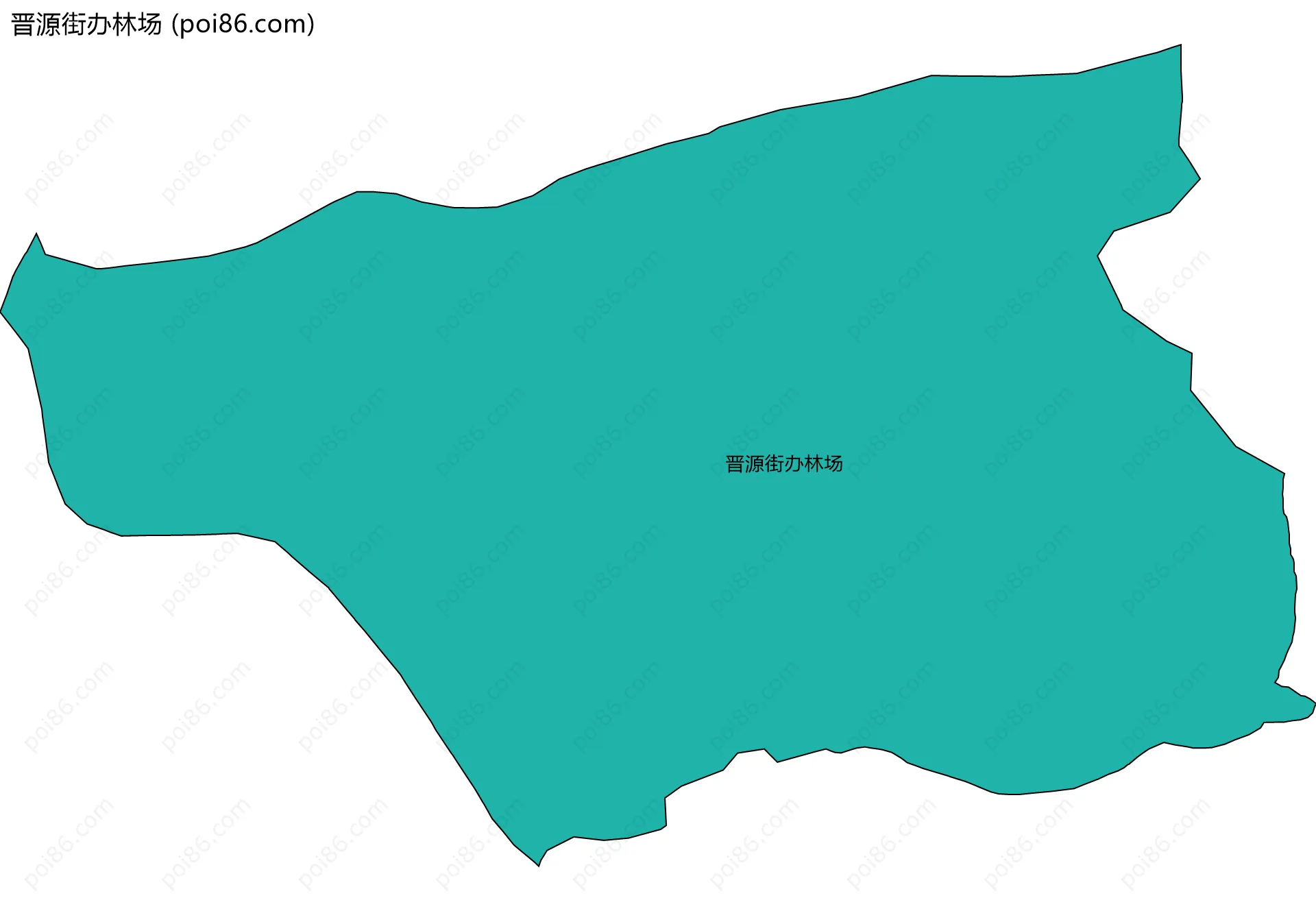 晋源街办林场边界地图