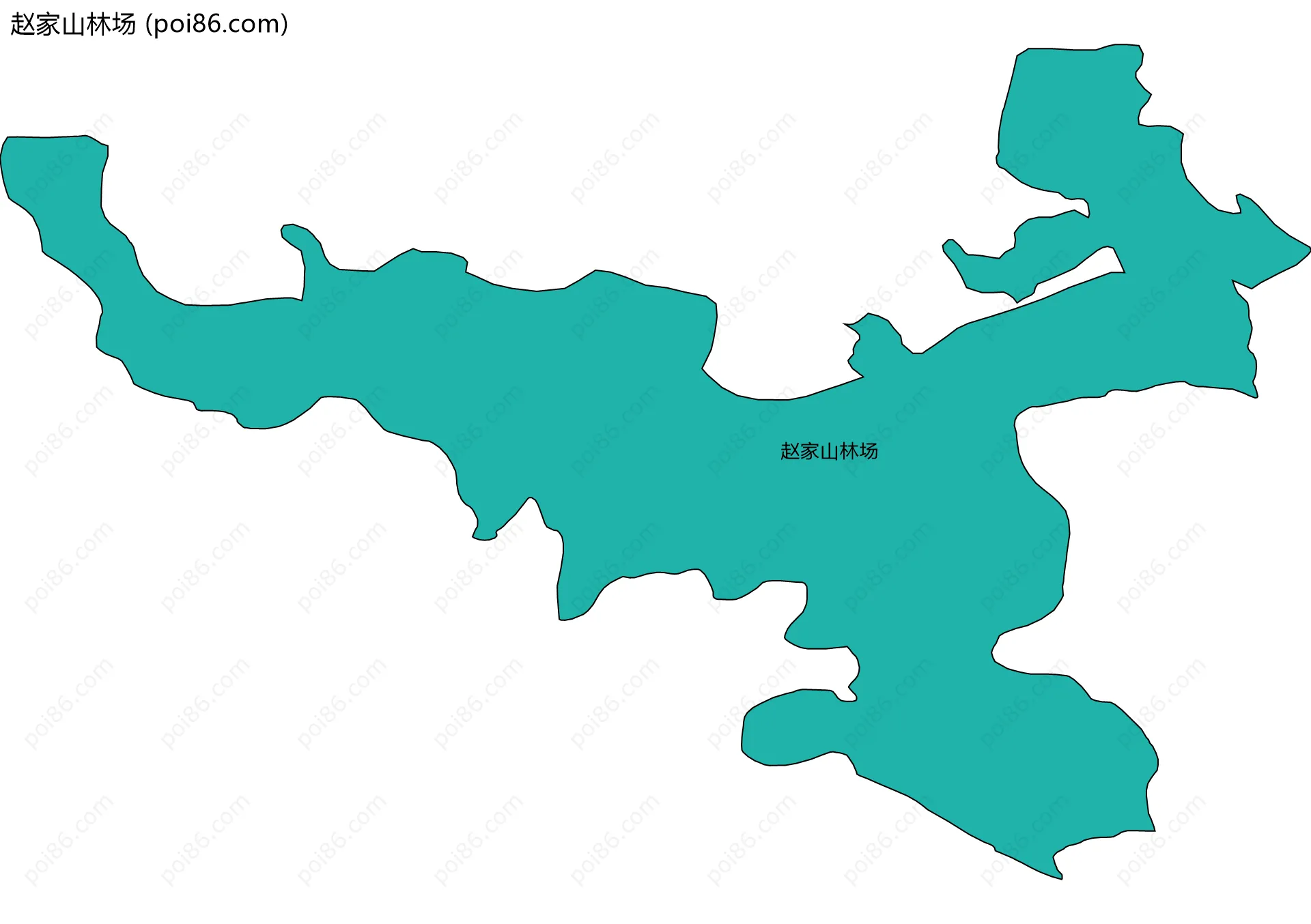 赵家山林场边界地图