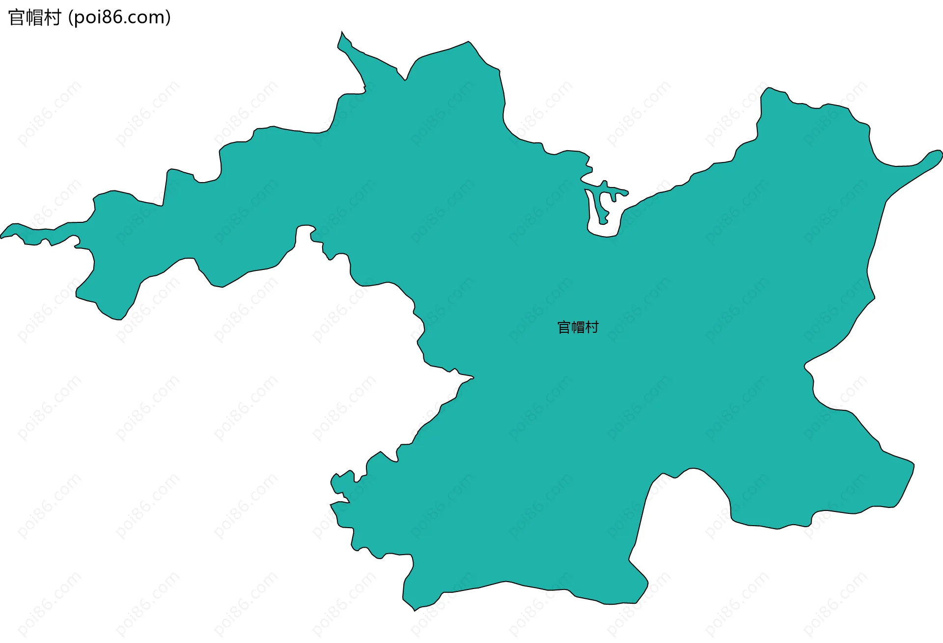 官帽村边界地图