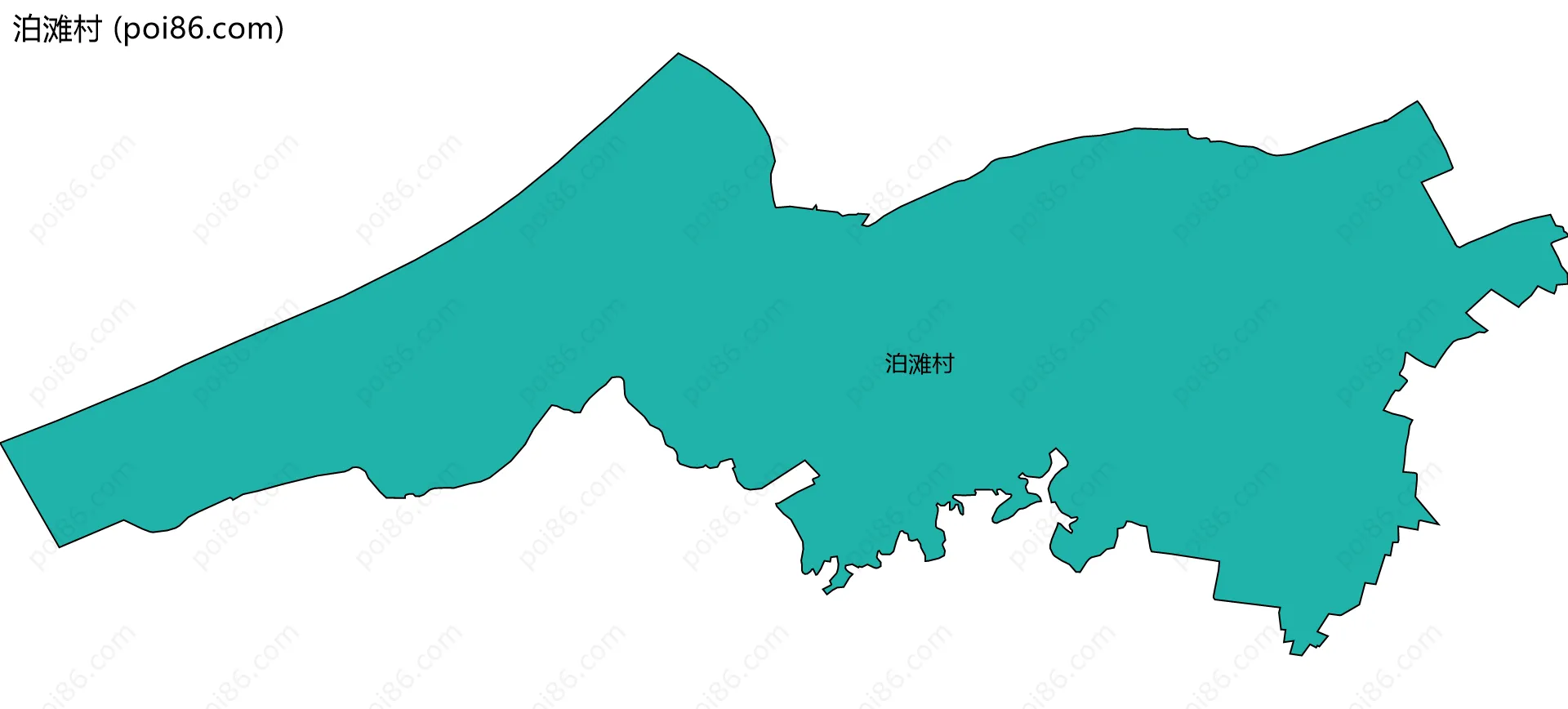 泊滩村边界地图