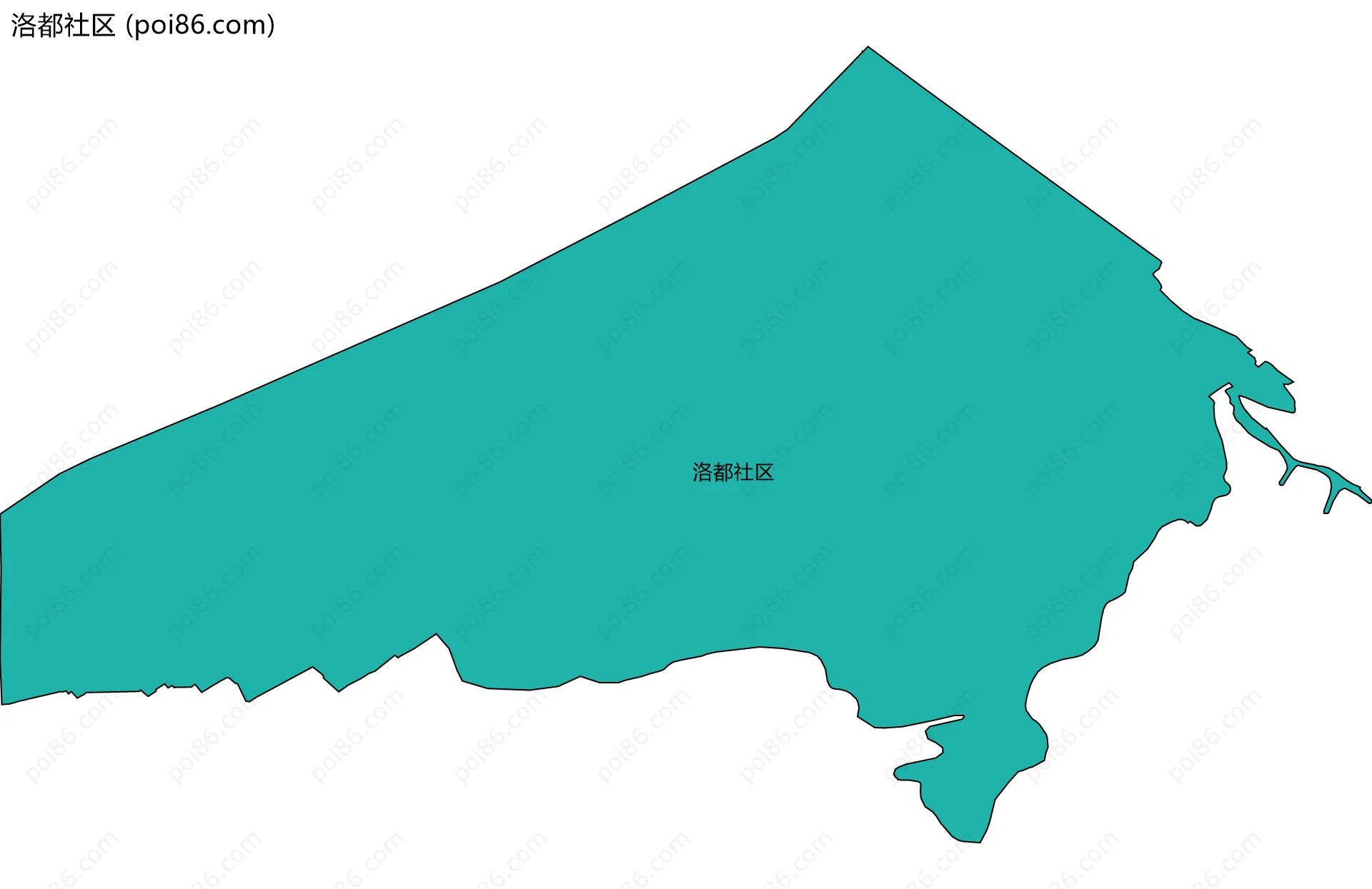 洛都社区边界地图