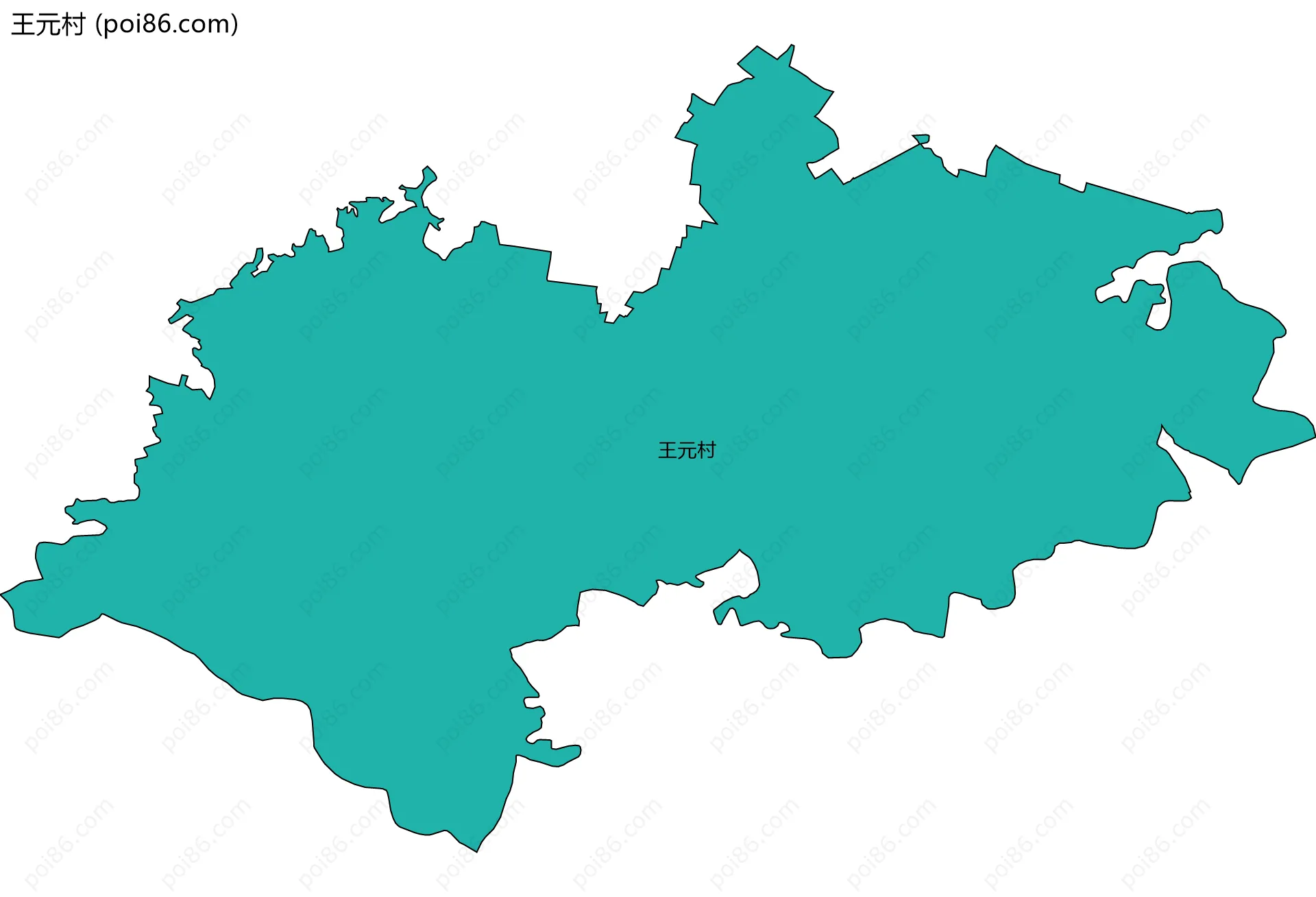 王元村边界地图