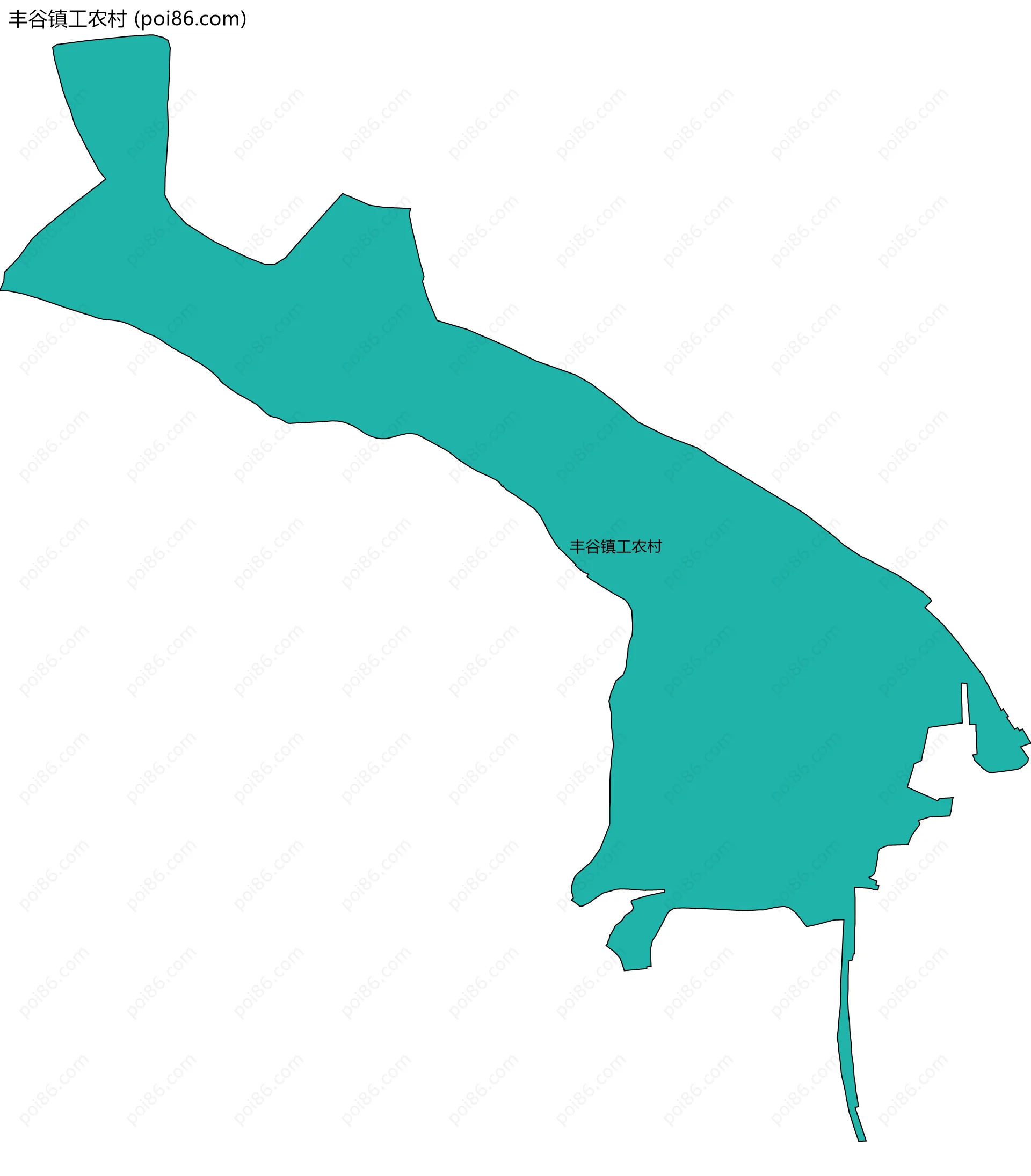 丰谷镇工农村边界地图