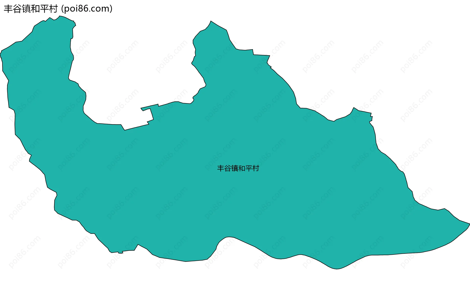 丰谷镇和平村边界地图