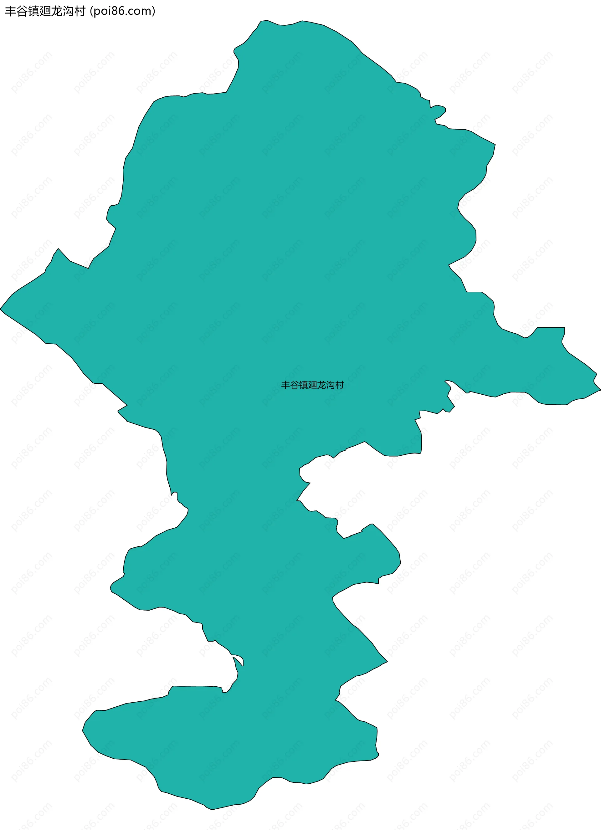 丰谷镇廻龙沟村边界地图