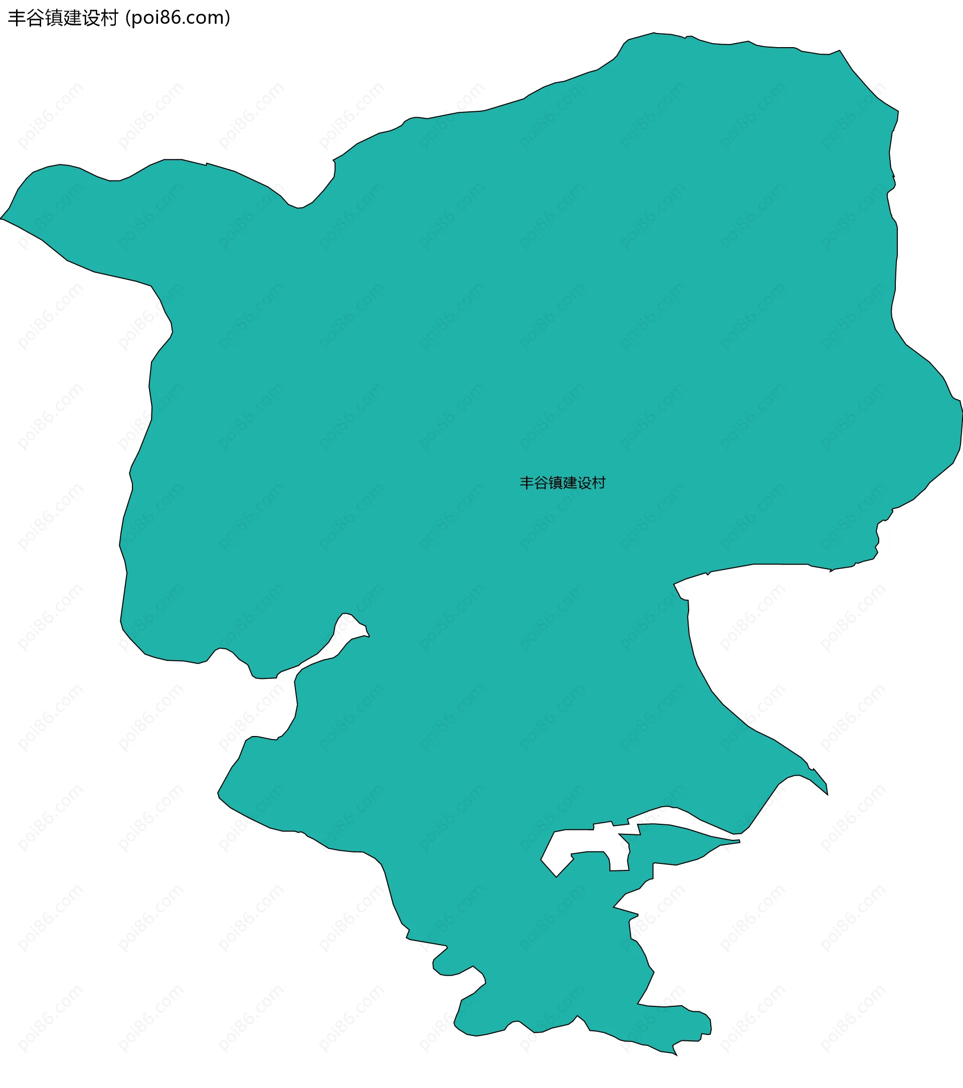 丰谷镇建设村边界地图