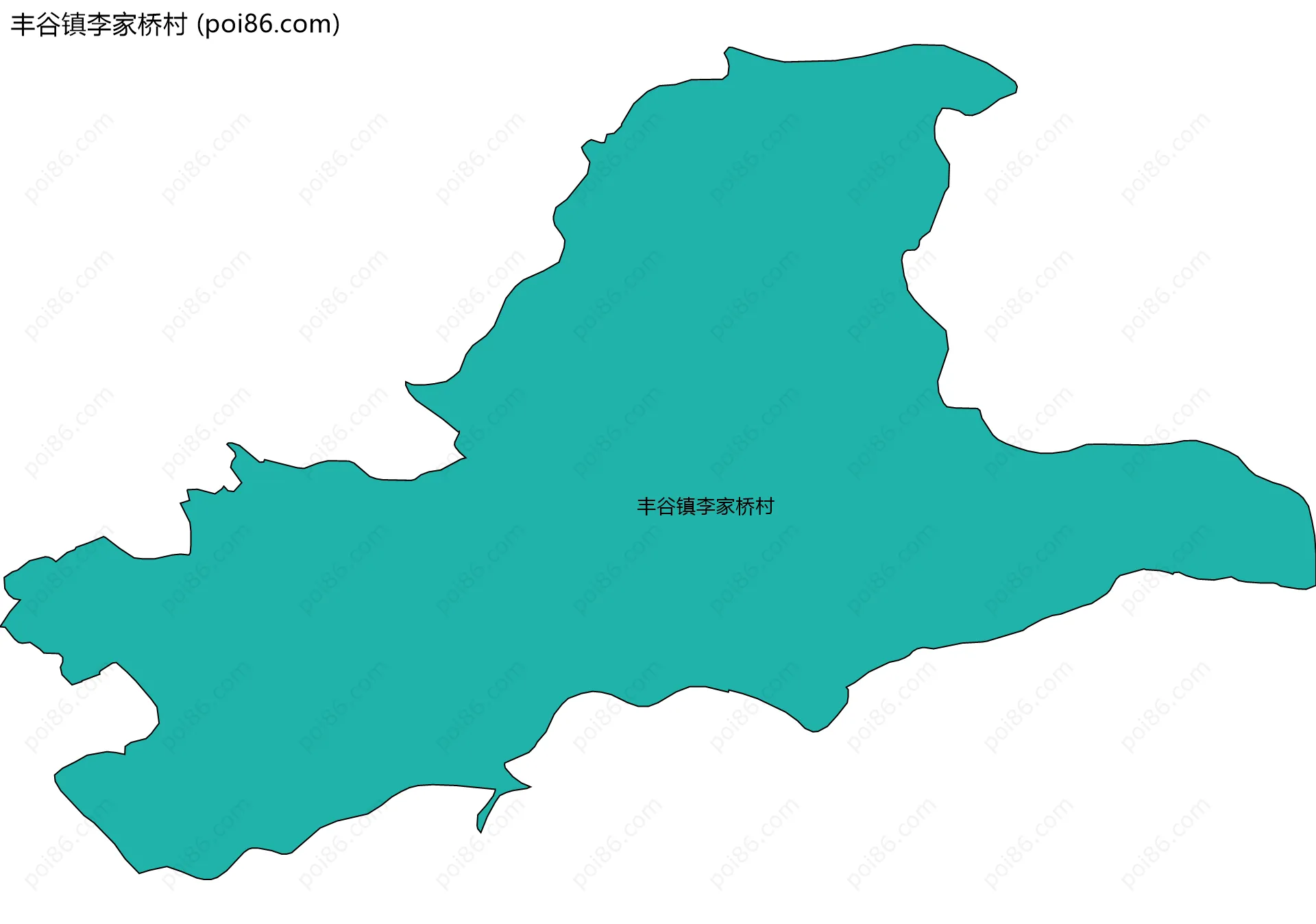 丰谷镇李家桥村边界地图