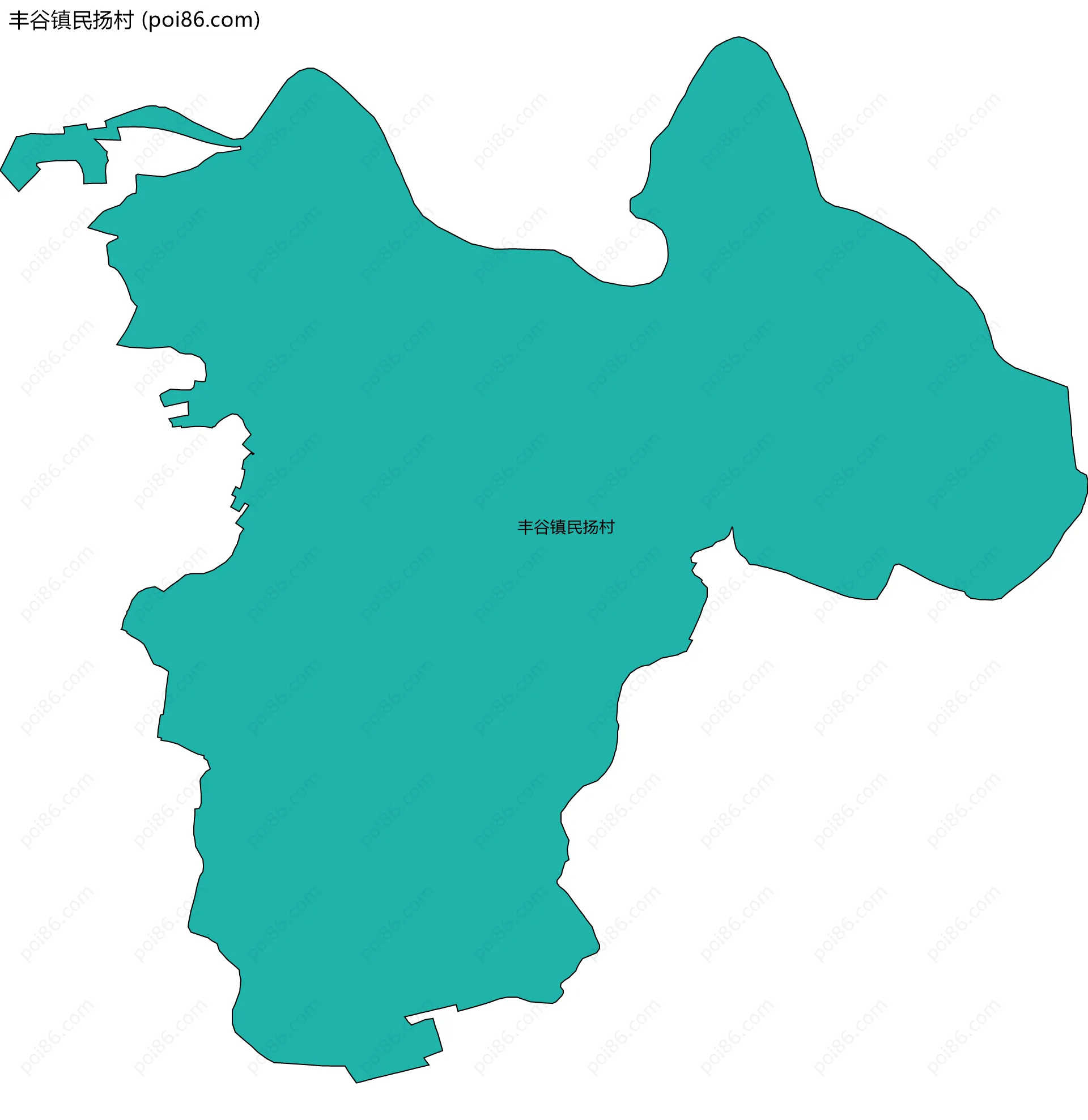 丰谷镇民扬村边界地图