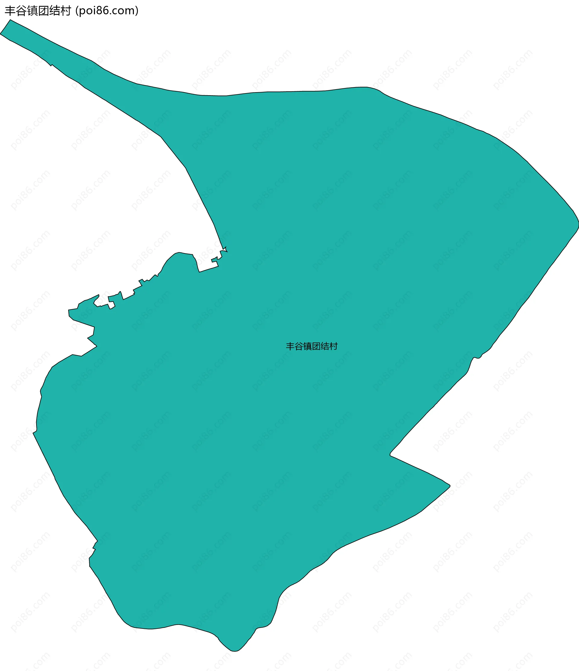 丰谷镇团结村边界地图