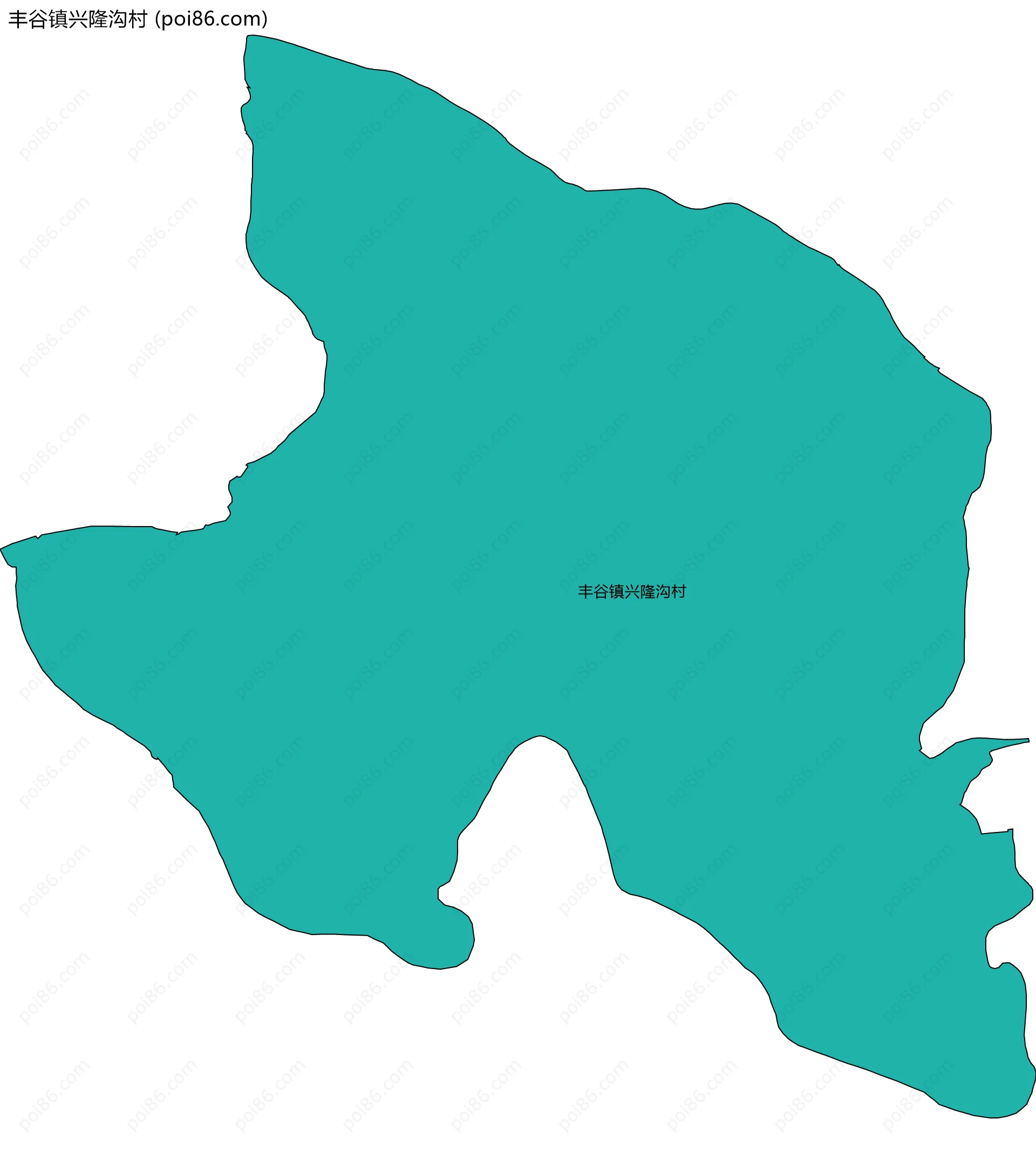 丰谷镇兴隆沟村边界地图