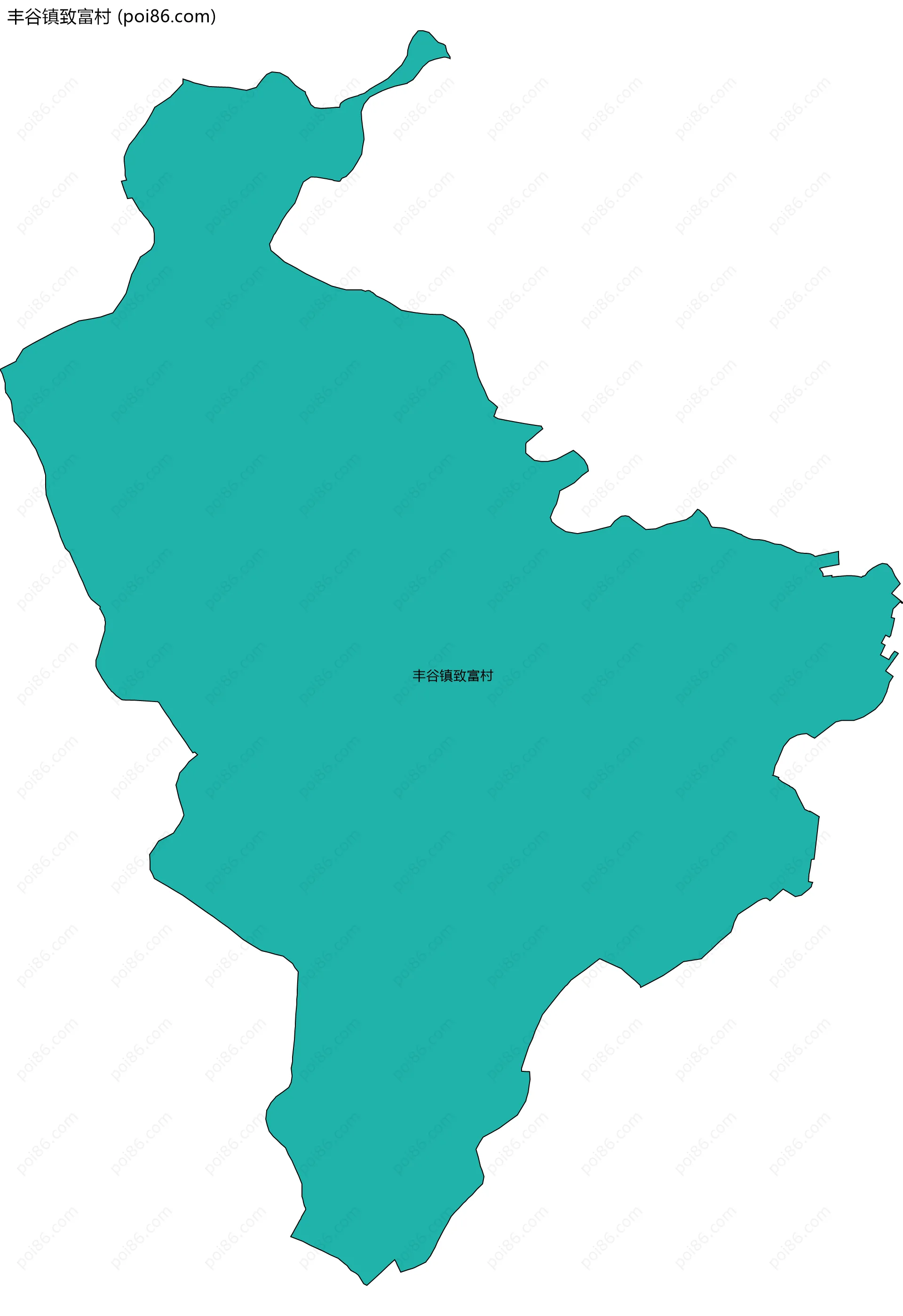 丰谷镇致富村边界地图