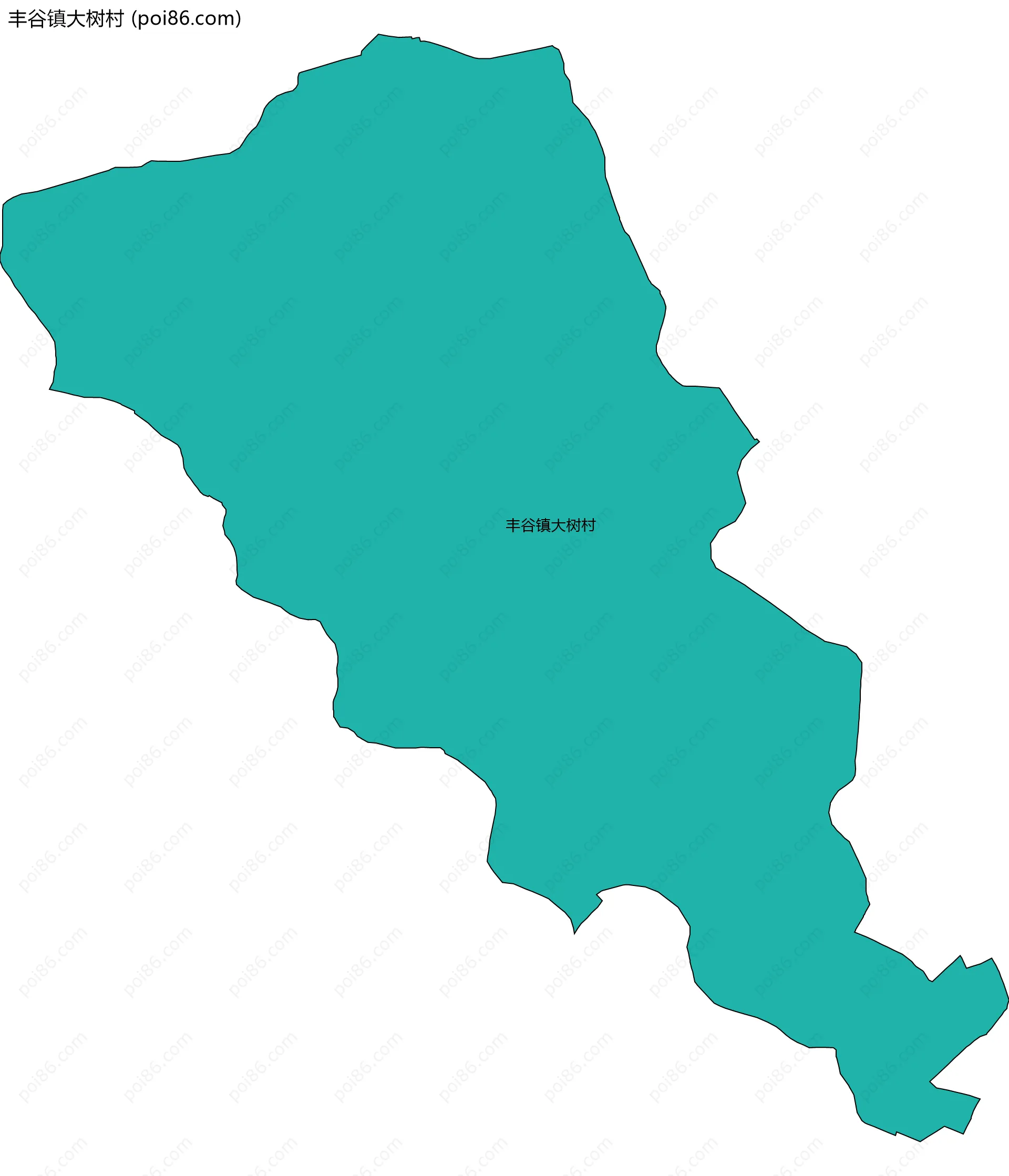 丰谷镇大树村边界地图
