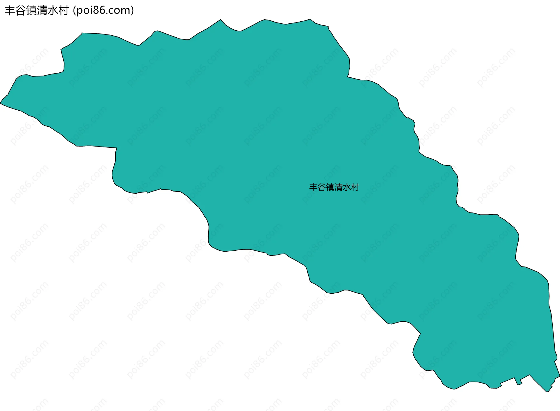 丰谷镇清水村边界地图