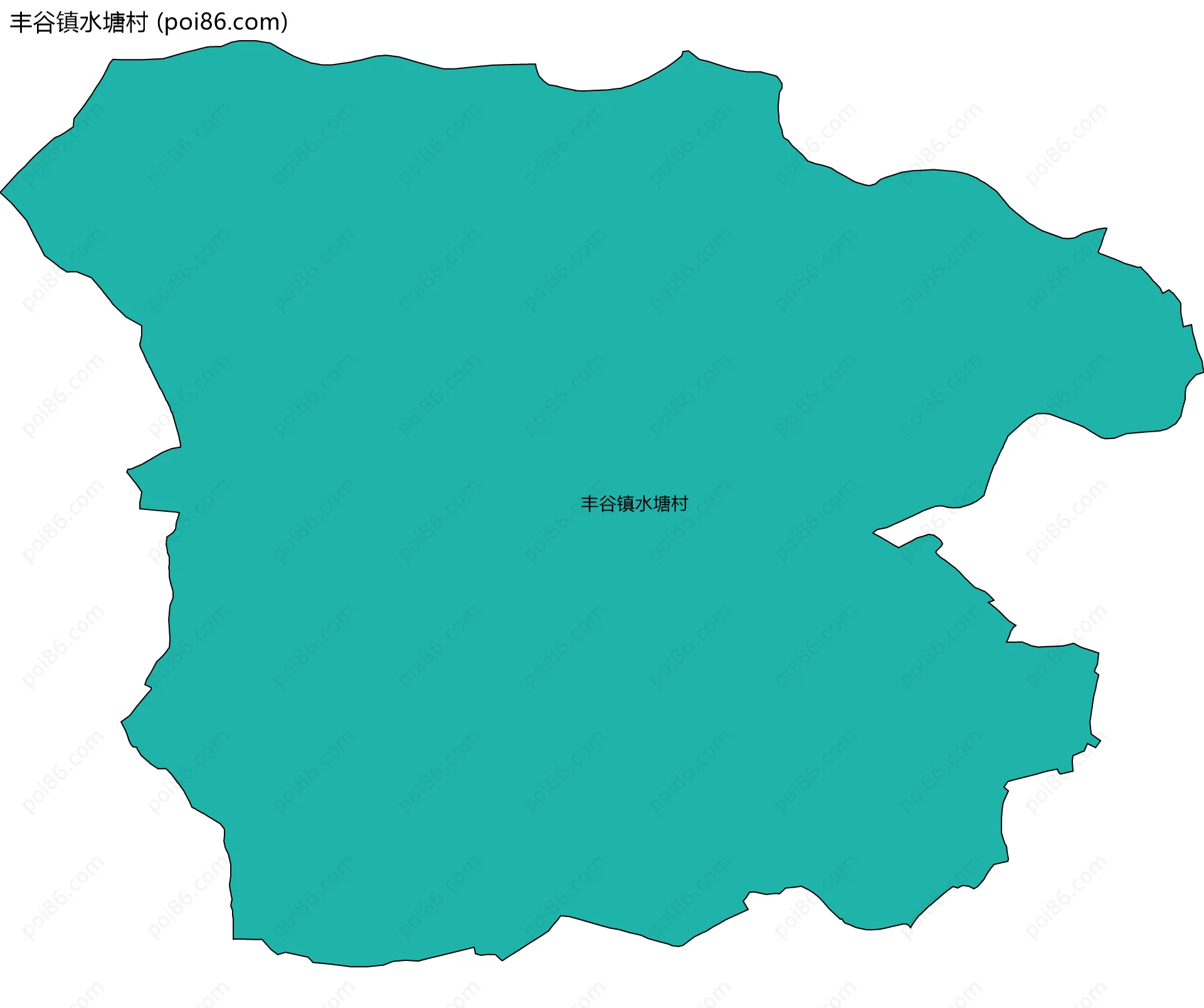 丰谷镇水塘村边界地图