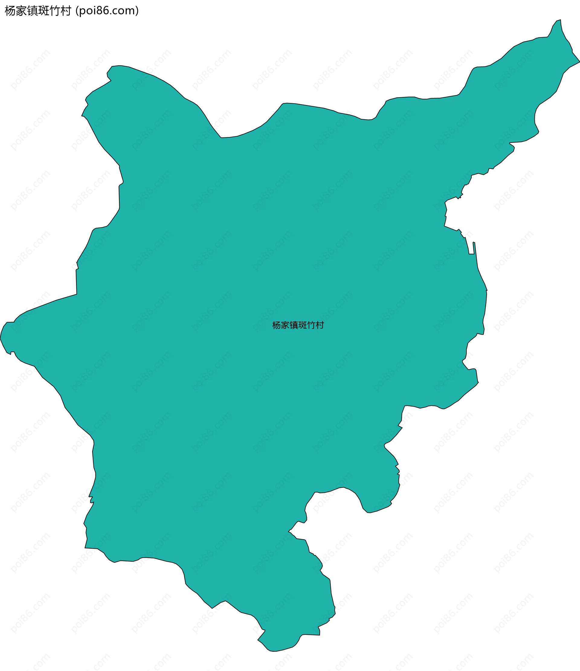 杨家镇斑竹村边界地图