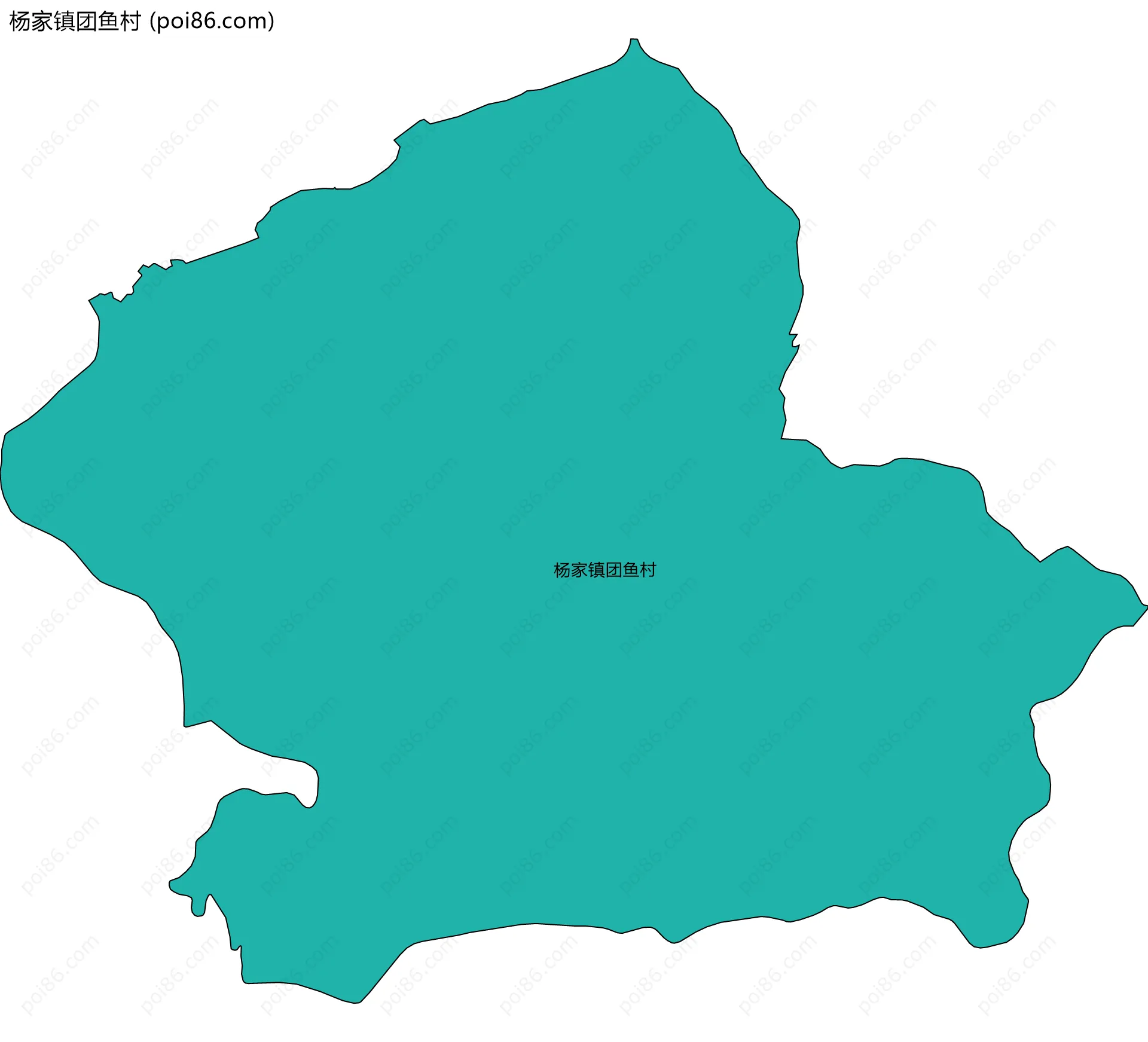 杨家镇团鱼村边界地图
