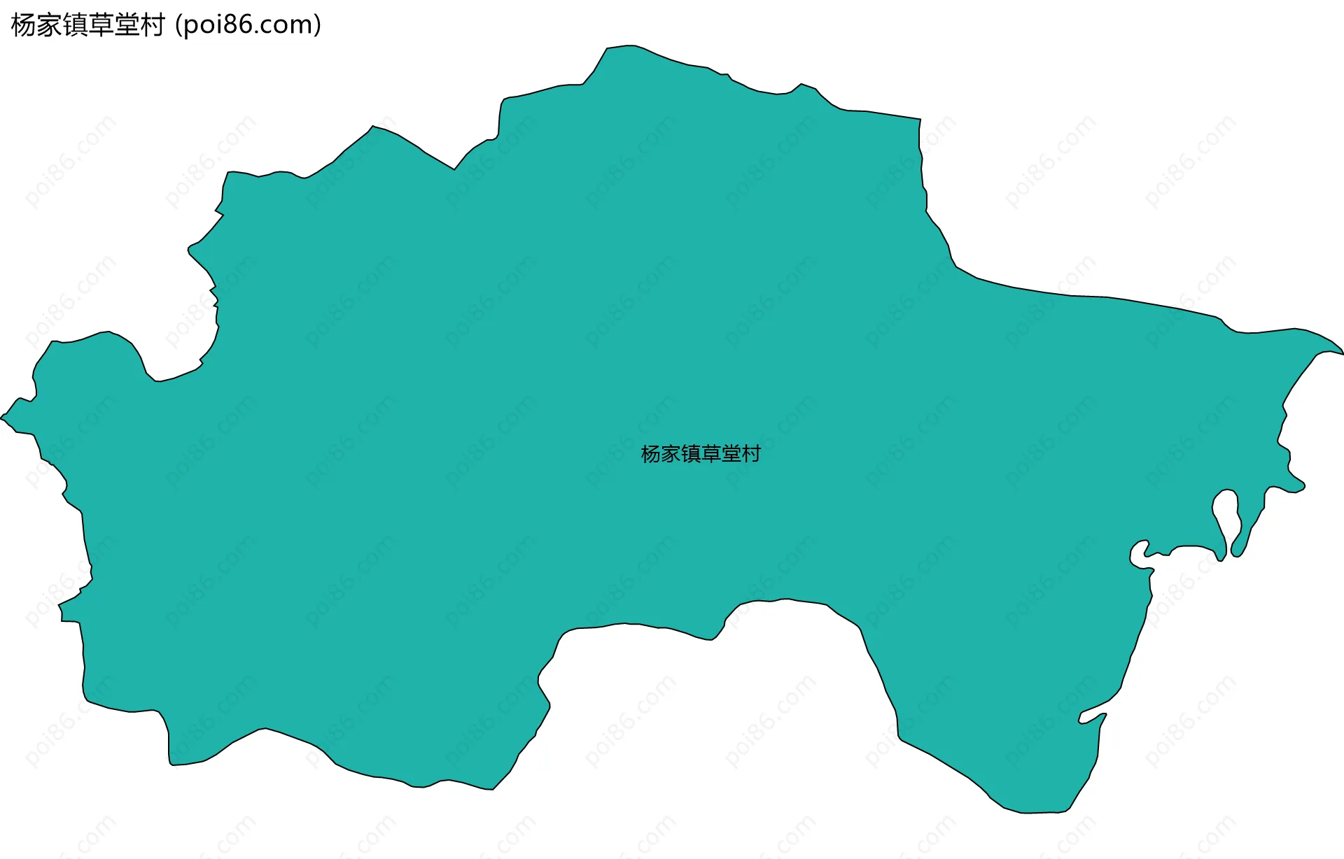 杨家镇草堂村边界地图