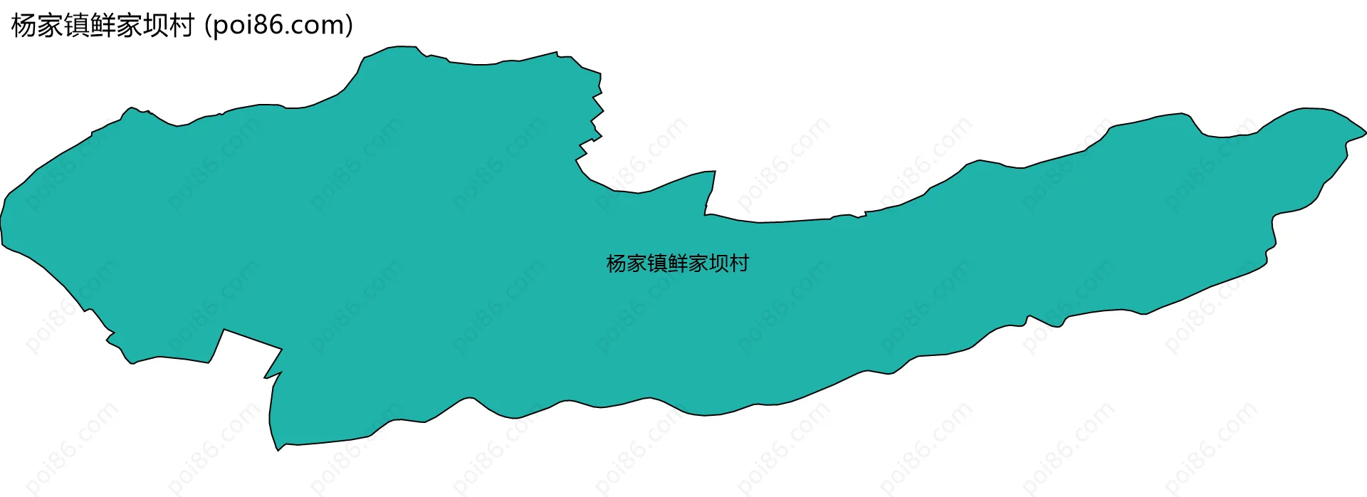 杨家镇鲜家坝村边界地图