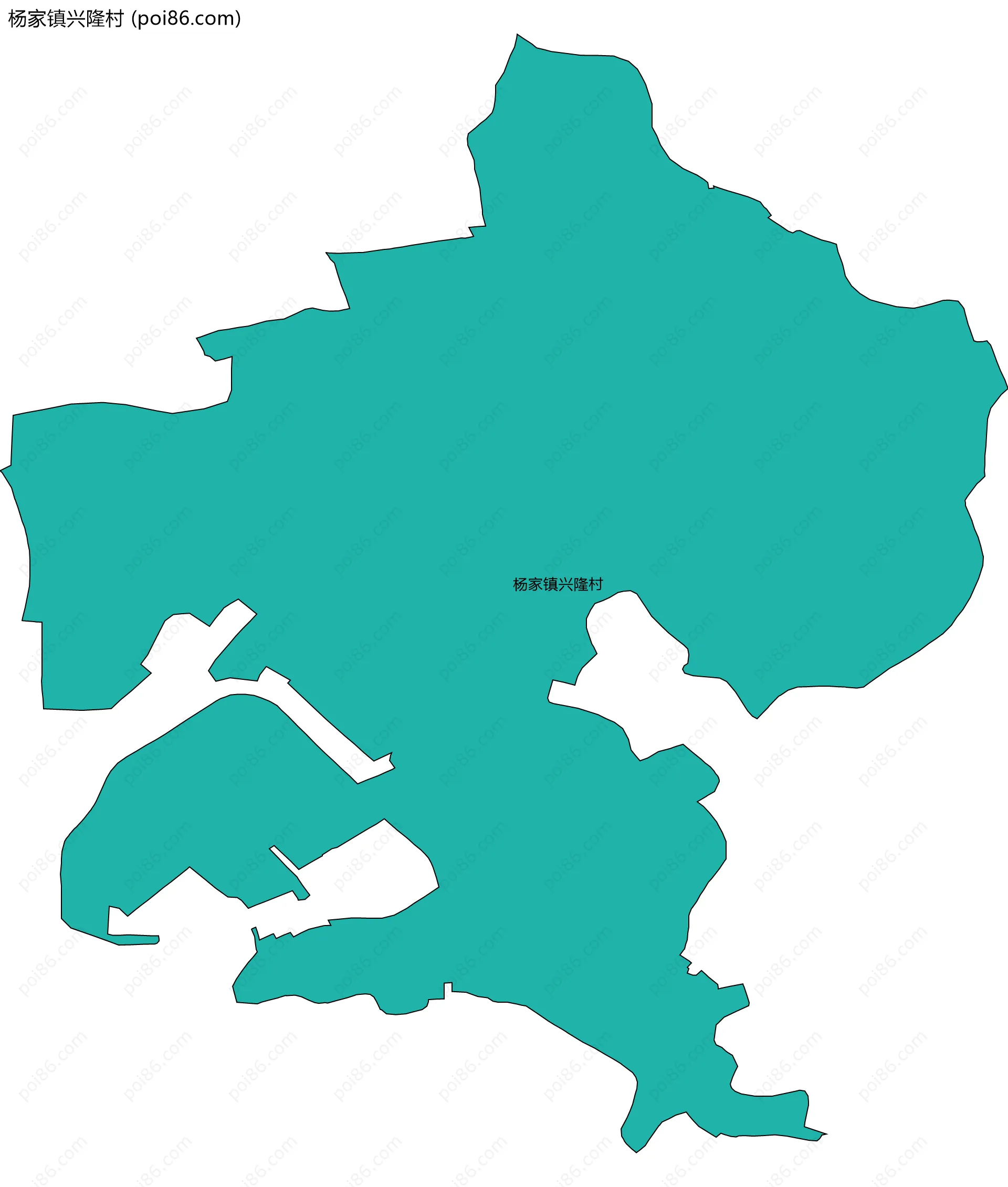 杨家镇兴隆村边界地图