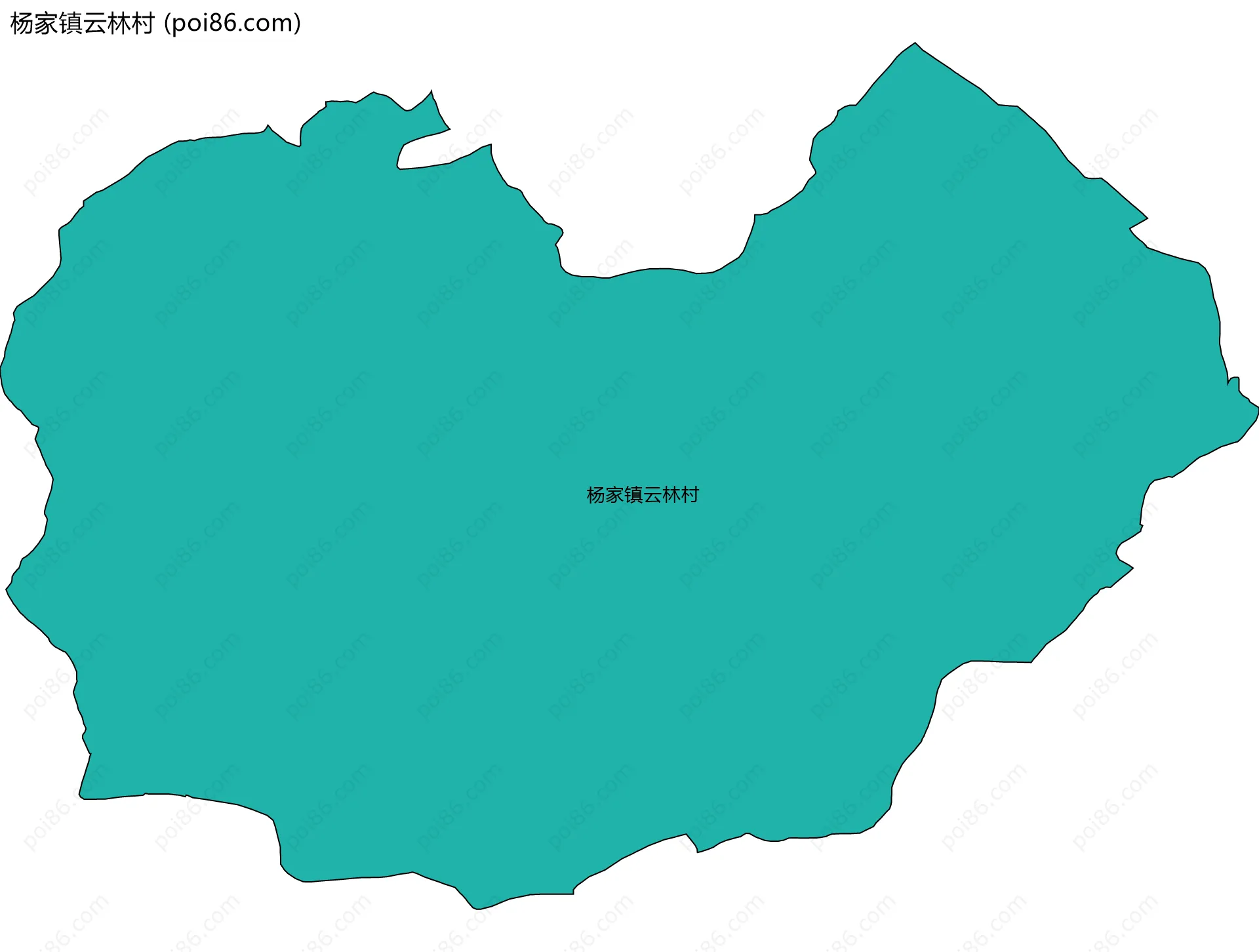 杨家镇云林村边界地图