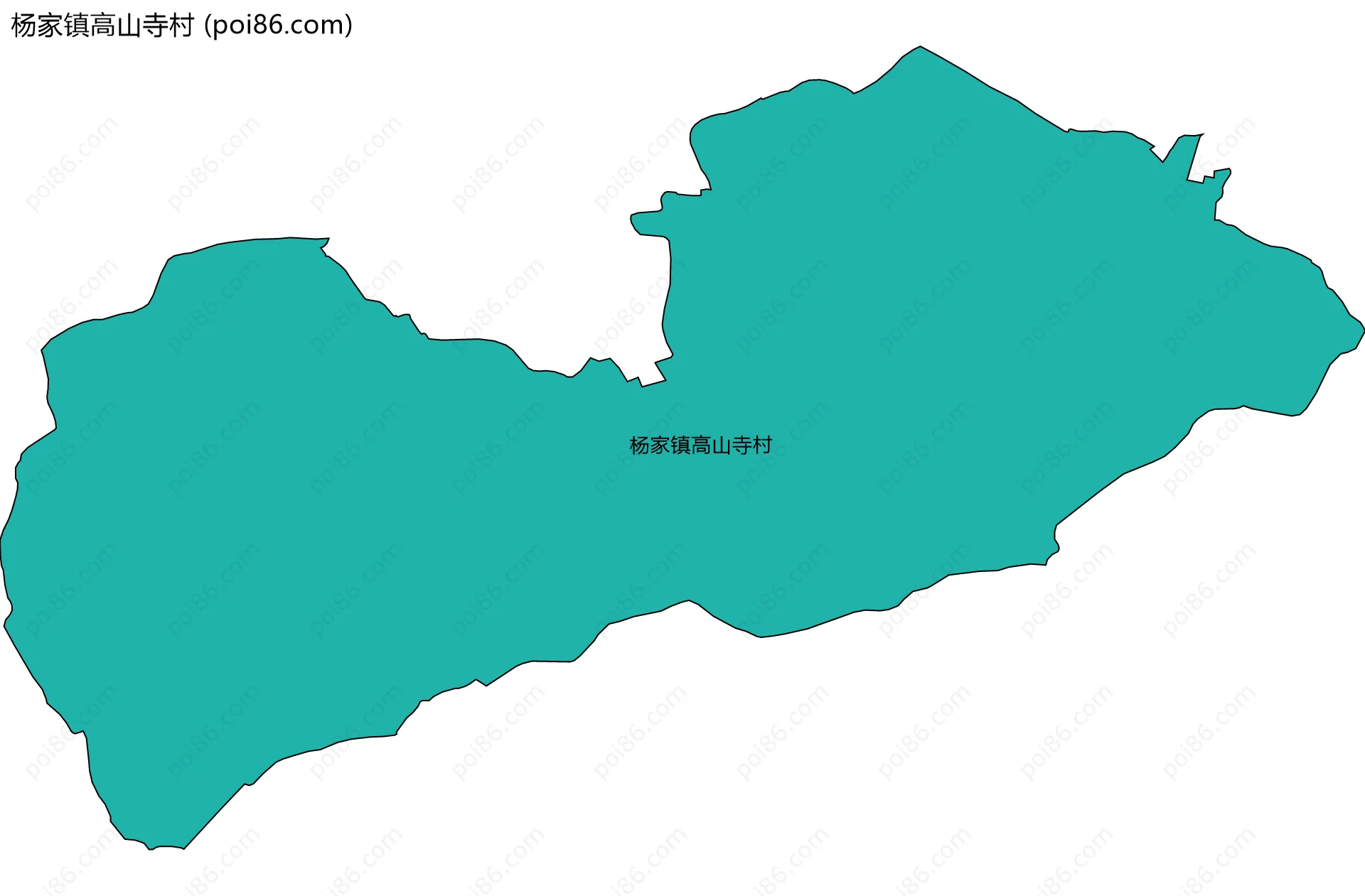 杨家镇高山寺村边界地图