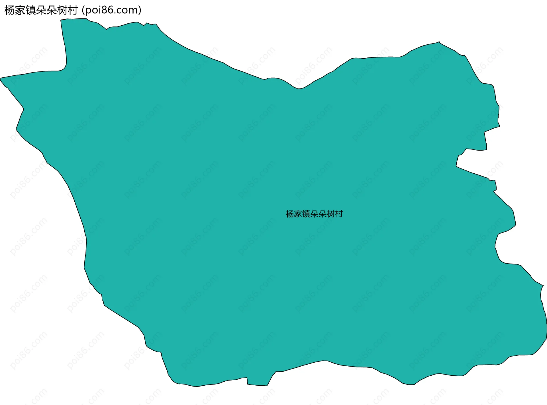 杨家镇朵朵树村边界地图