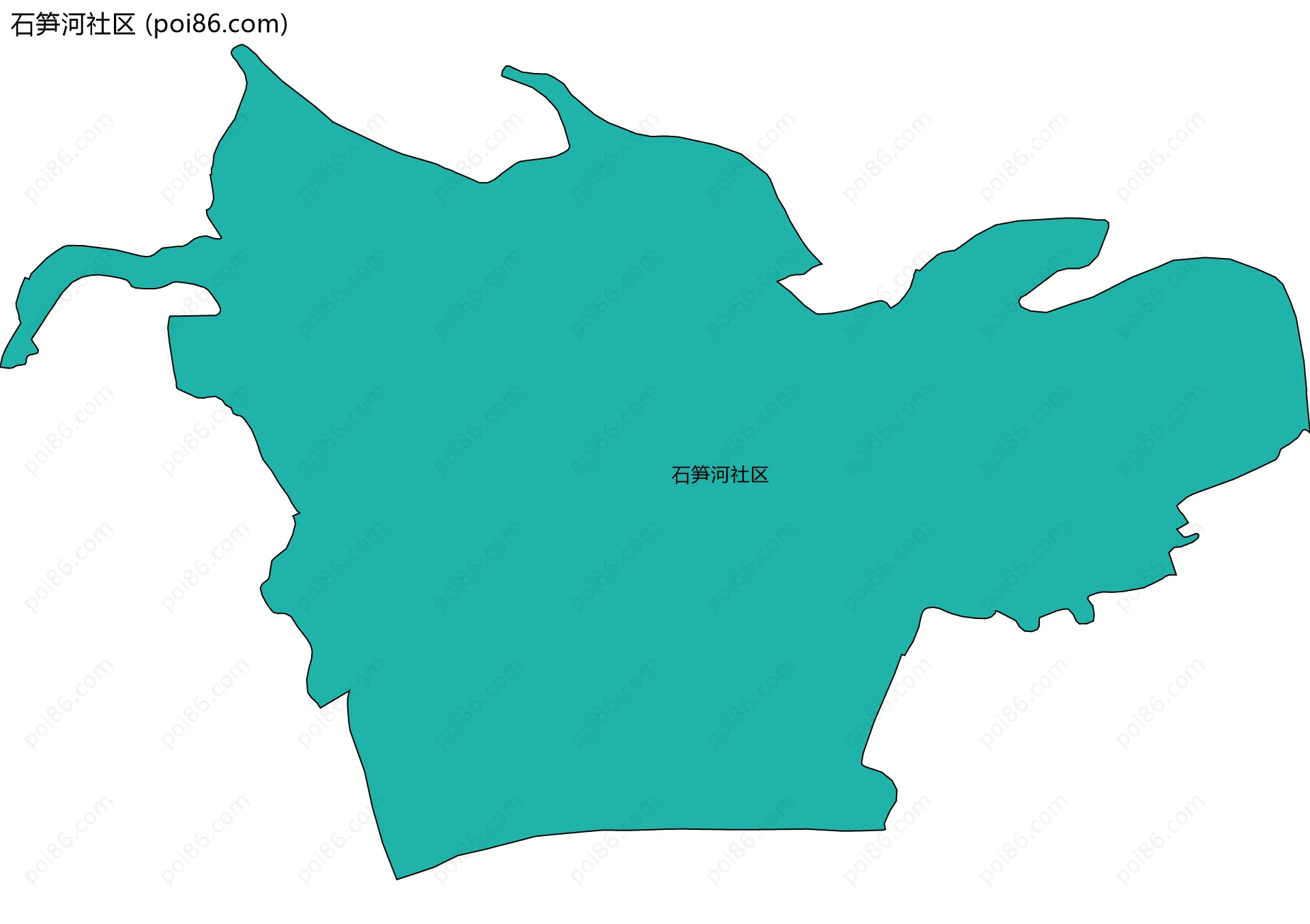 石笋河社区边界地图
