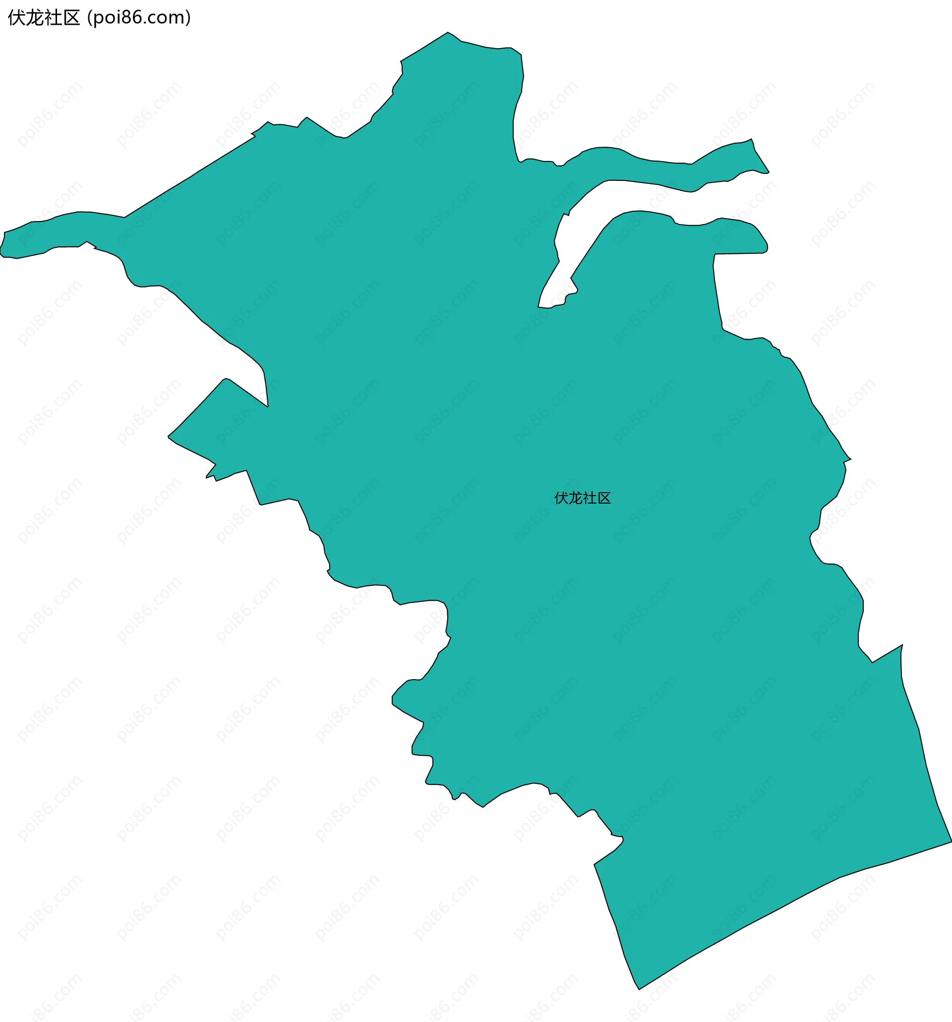 伏龙社区边界地图
