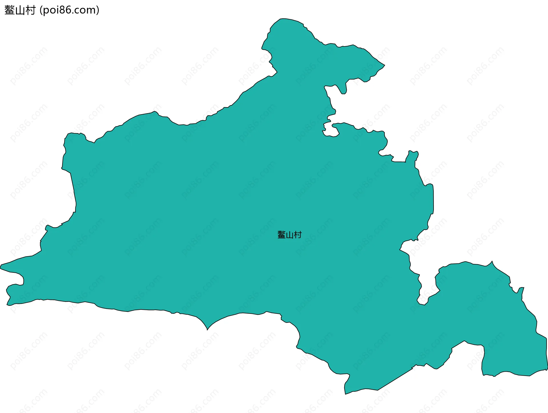 鳌山村边界地图