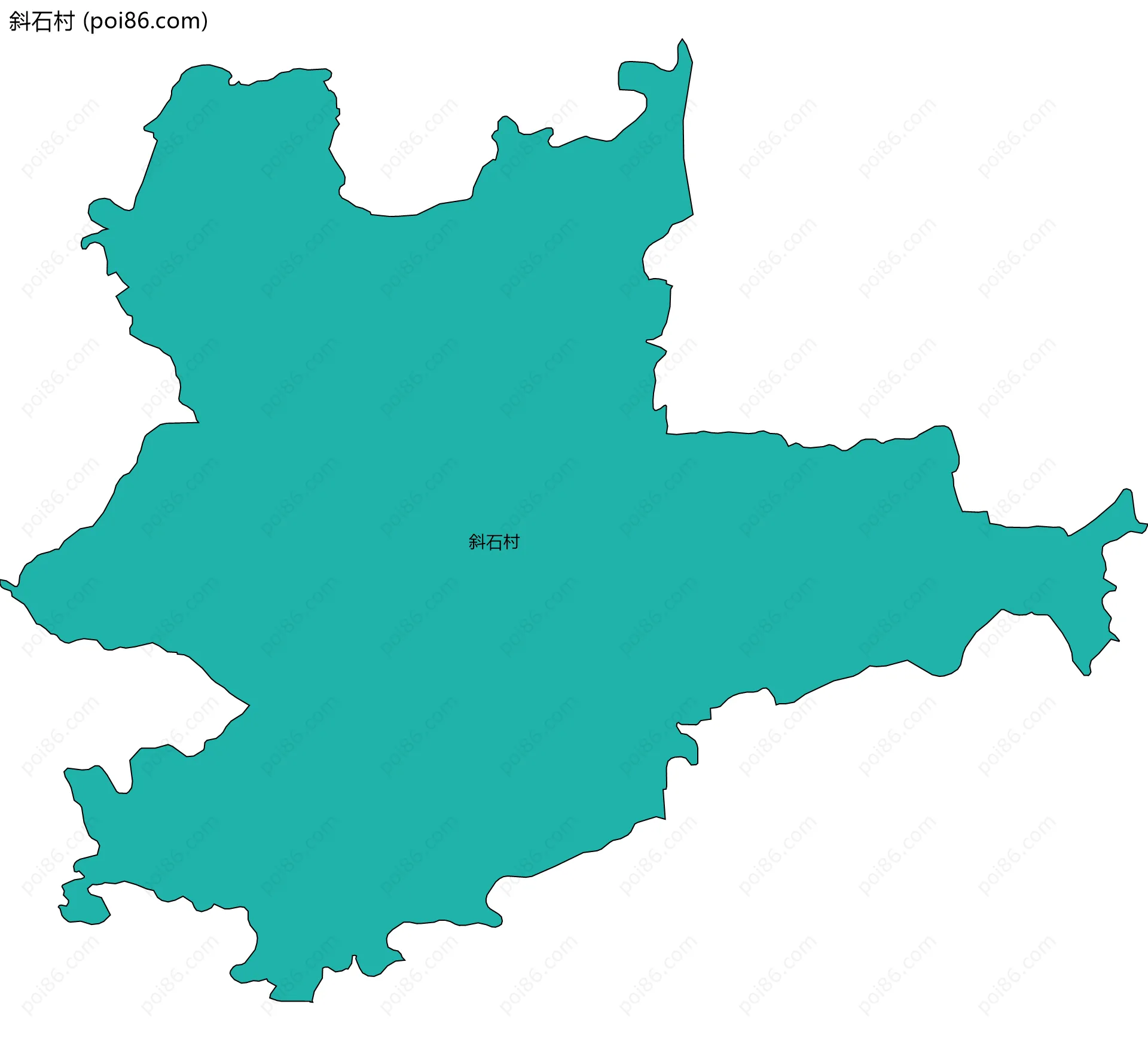 斜石村边界地图