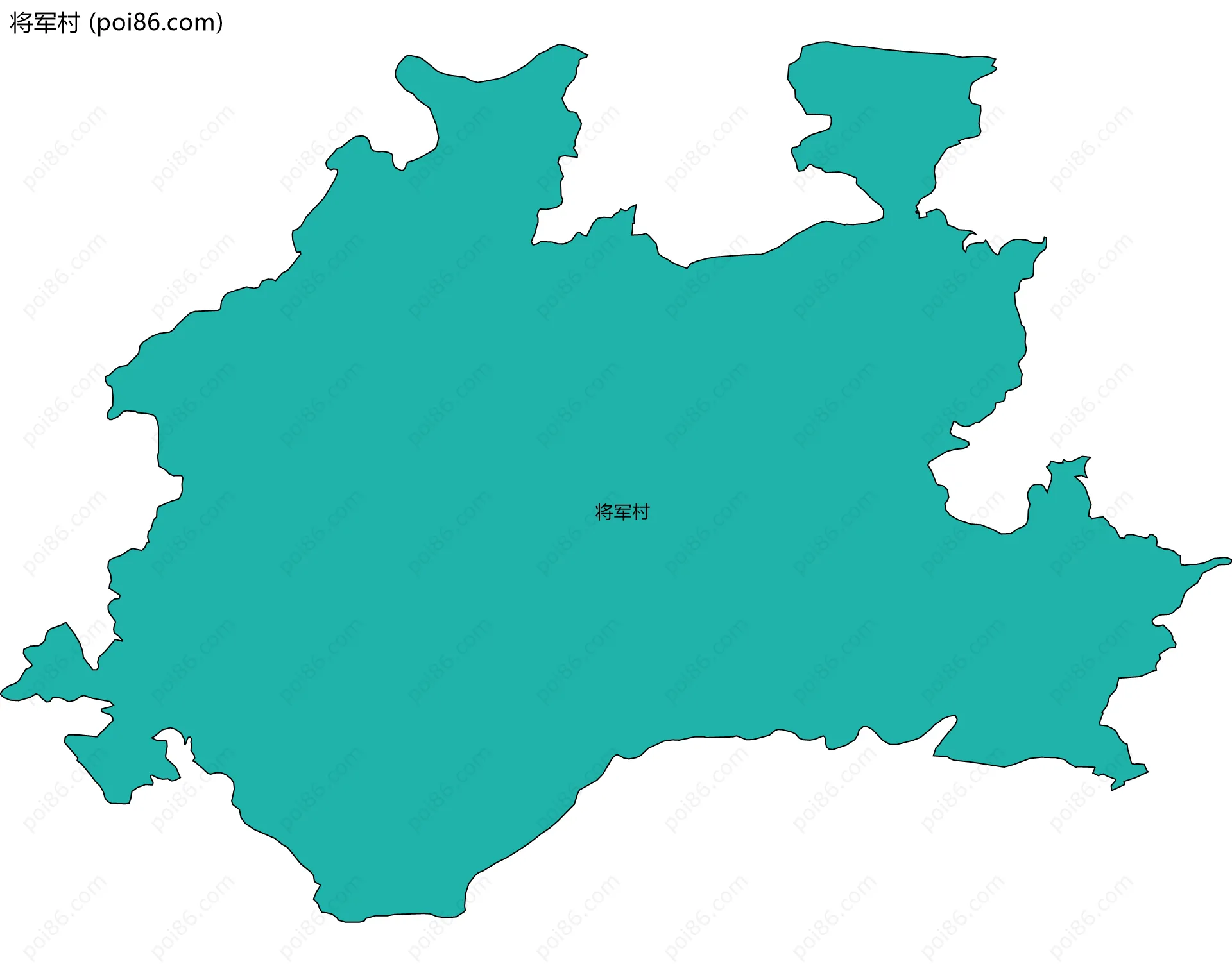 将军村边界地图