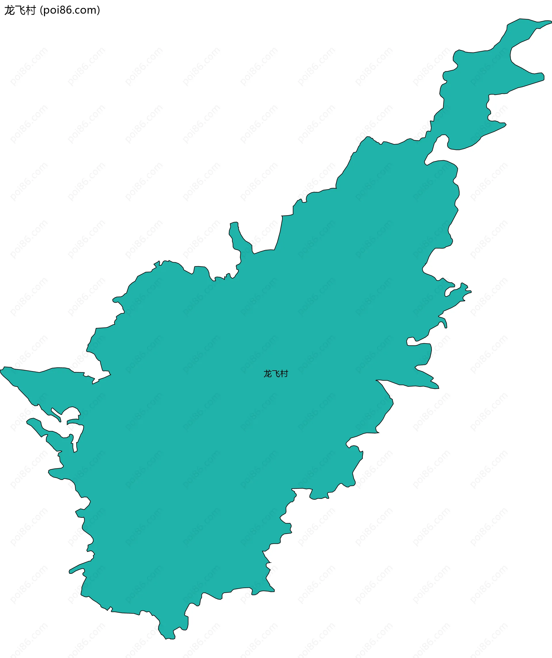 龙飞村边界地图