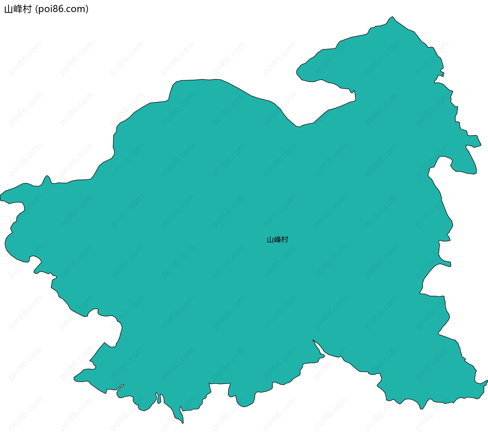 山峰村边界地图