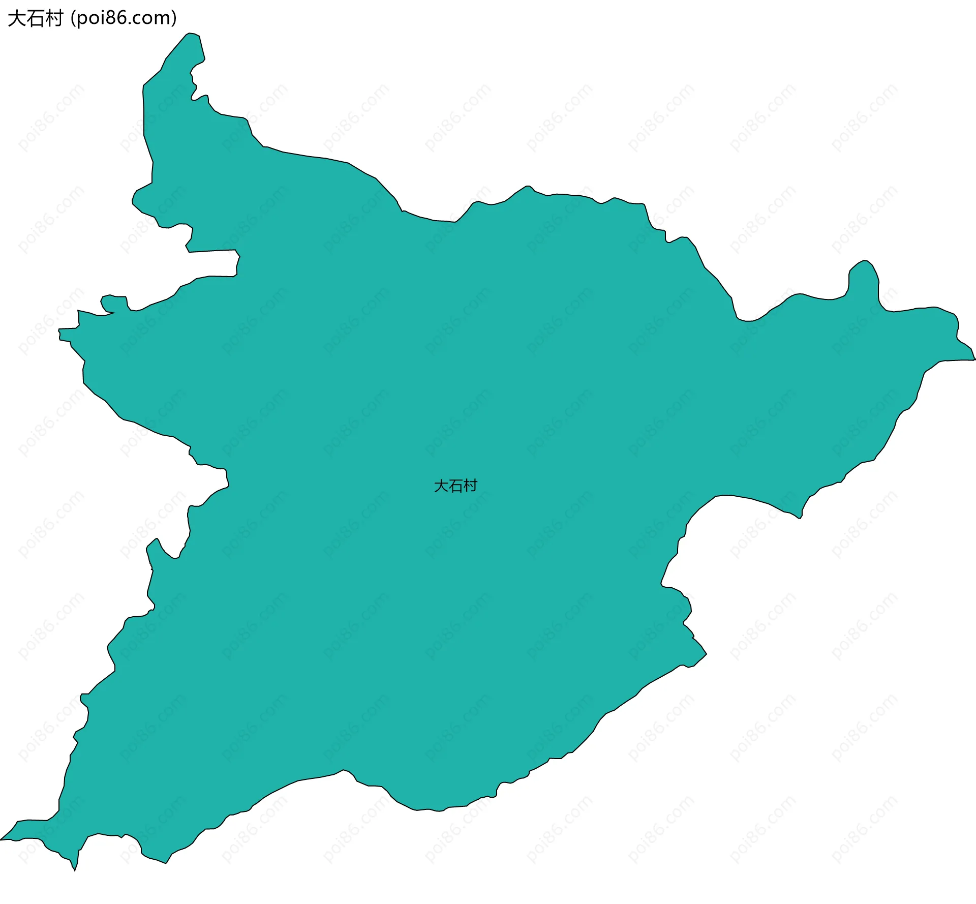 大石村边界地图