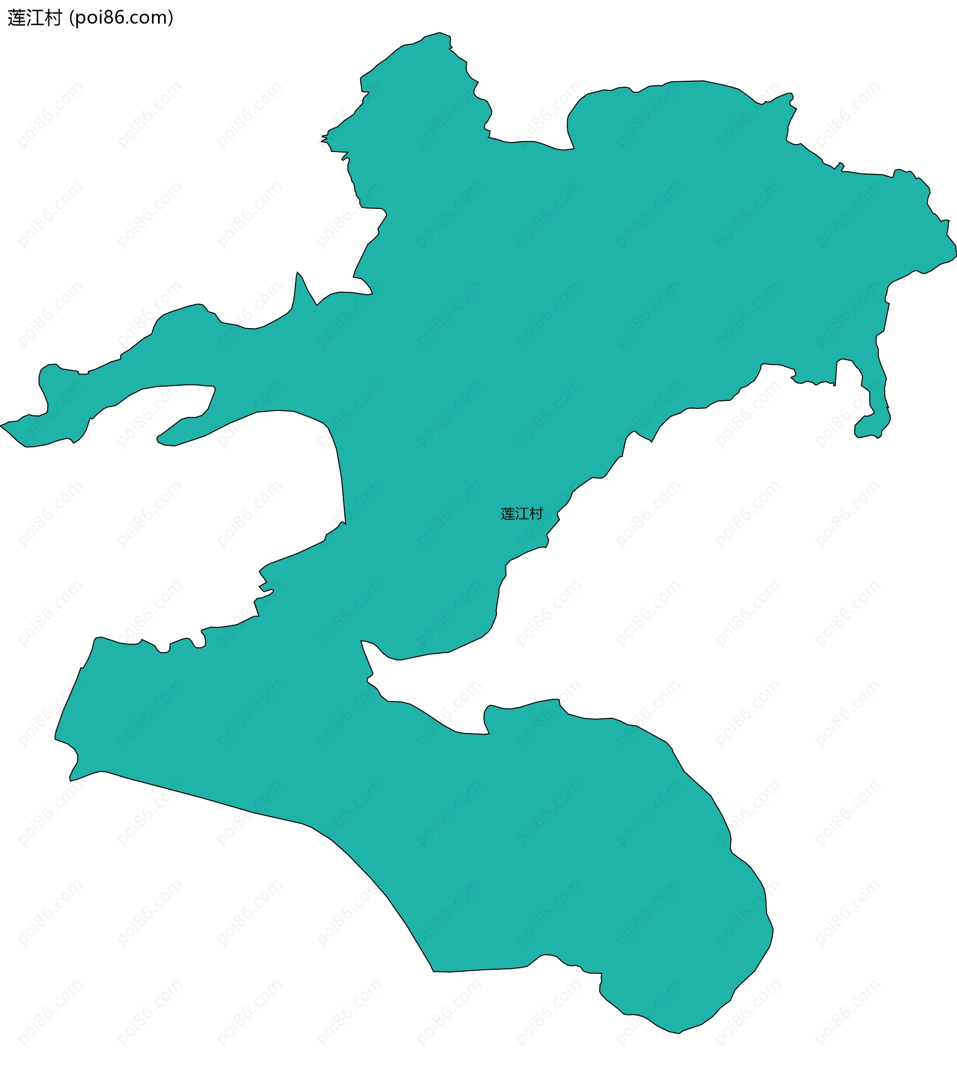 莲江村边界地图