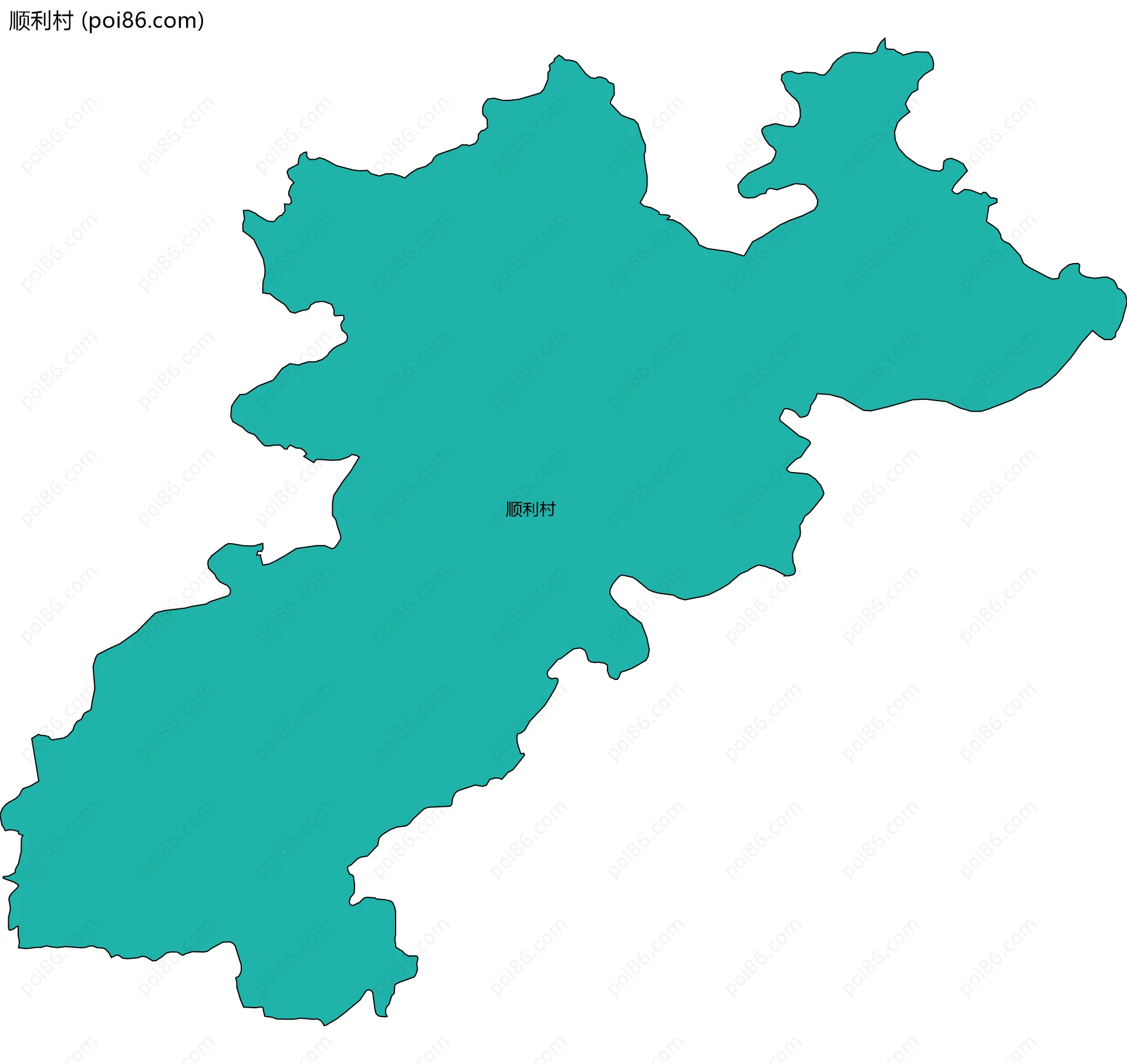 顺利村边界地图