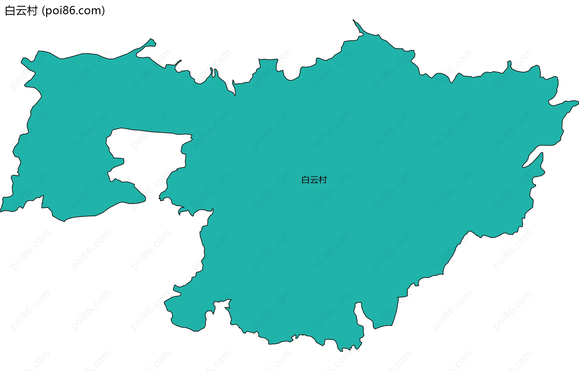 白云村边界地图