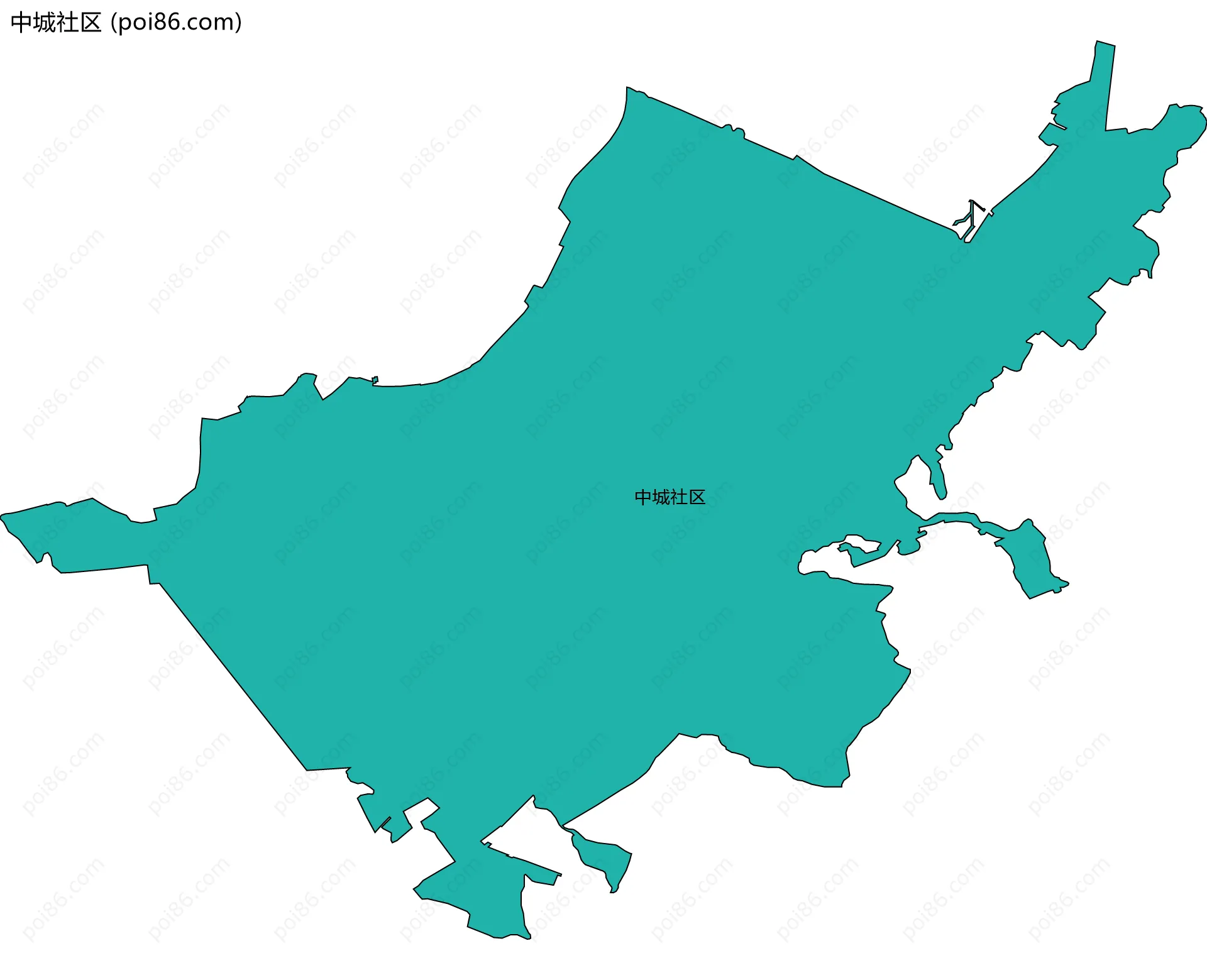 中城社区边界地图