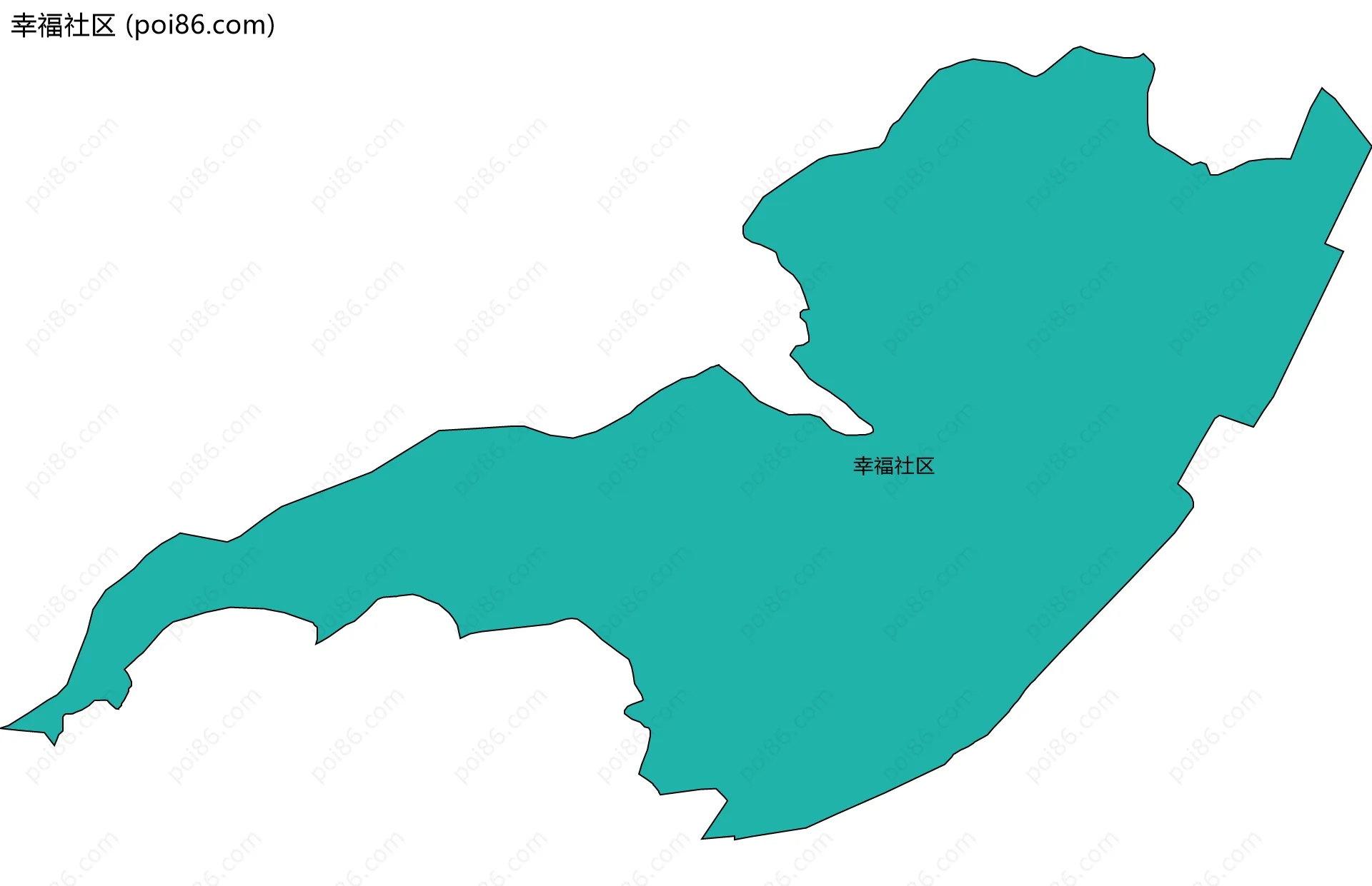 幸福社区边界地图