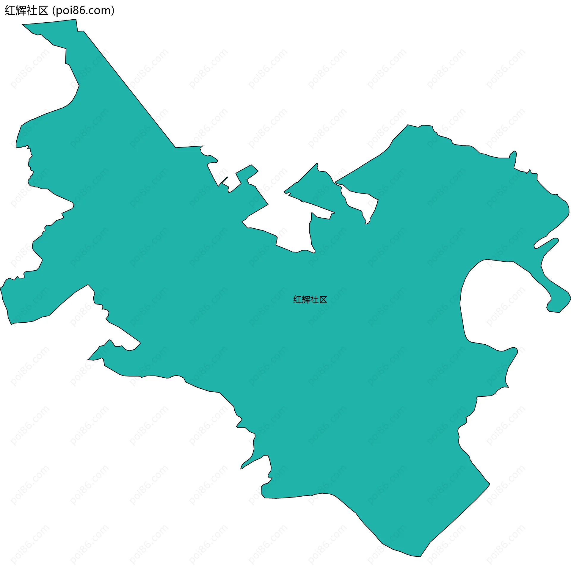 红辉社区边界地图