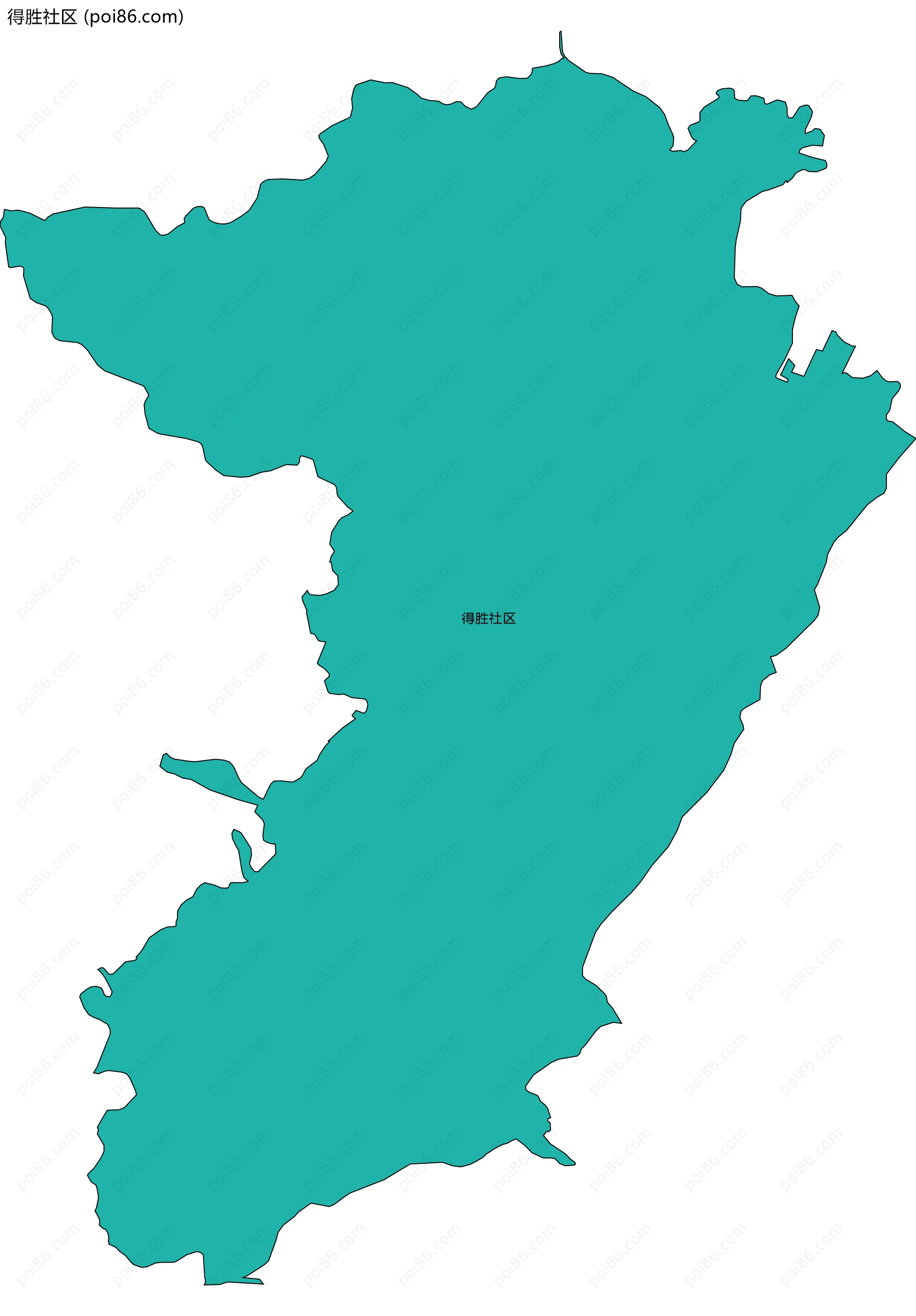 得胜社区边界地图