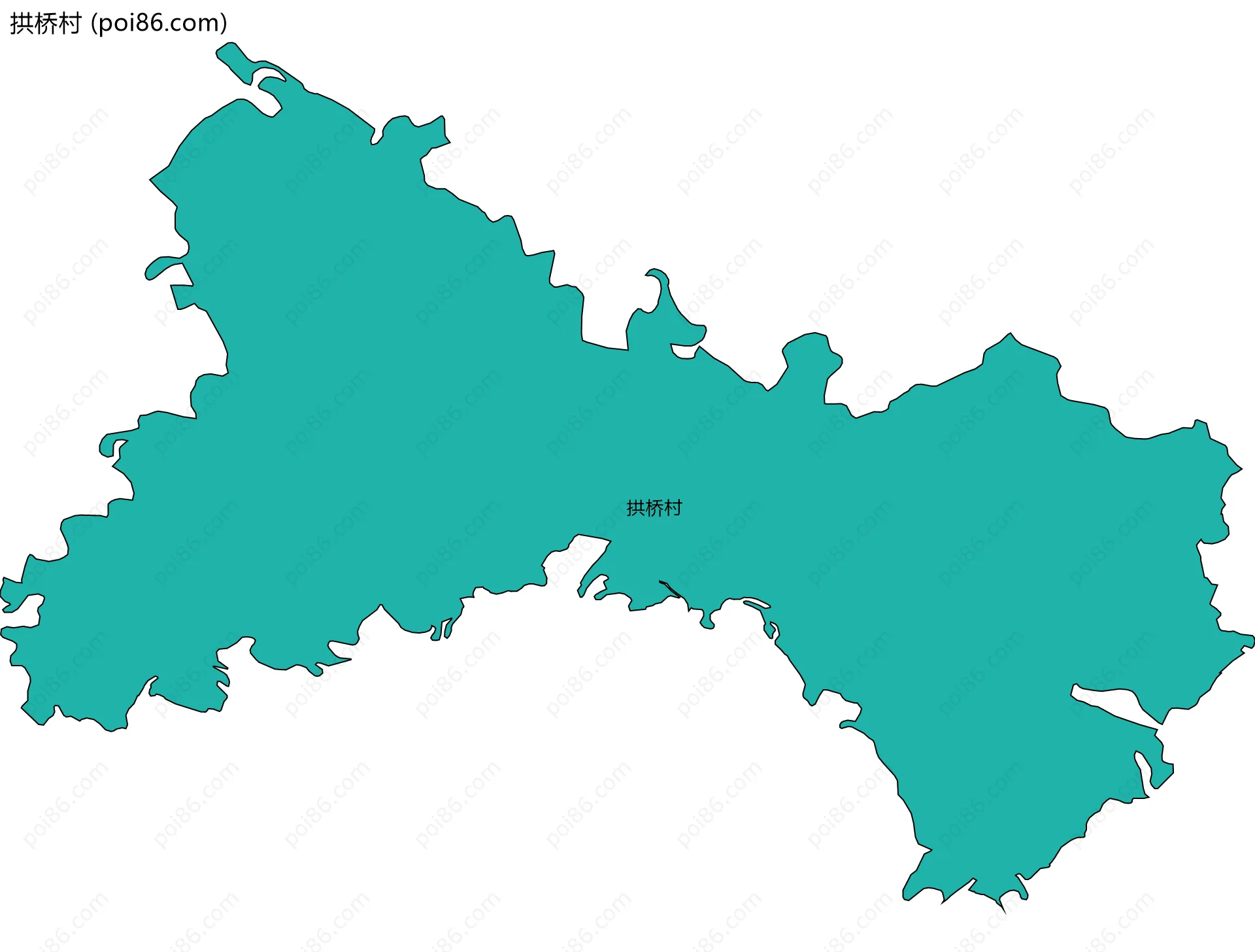 拱桥村边界地图