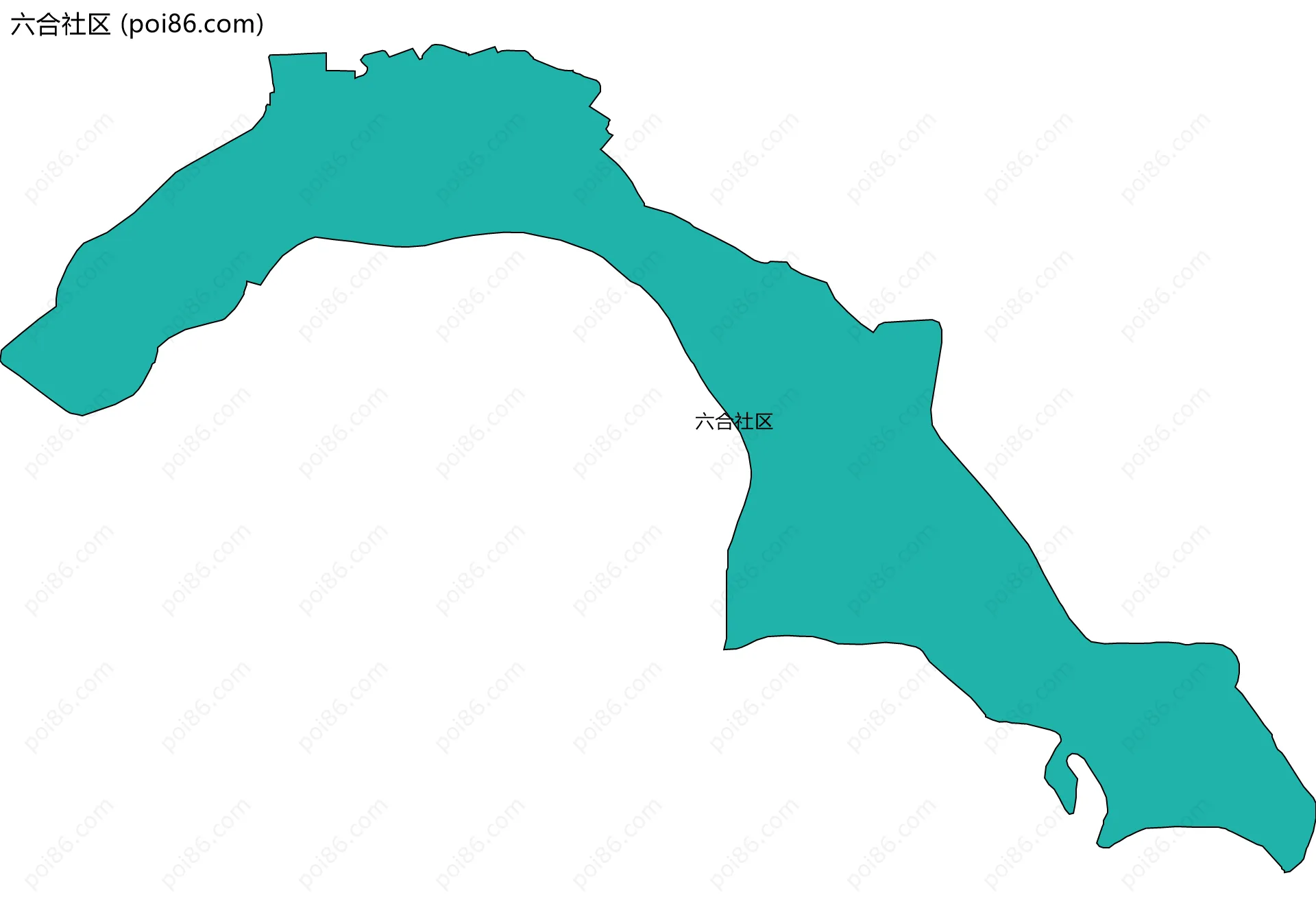 六合社区边界地图