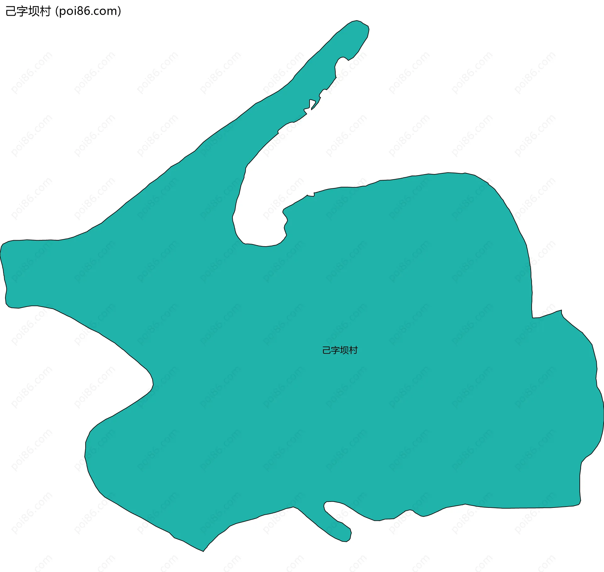 己字坝村边界地图