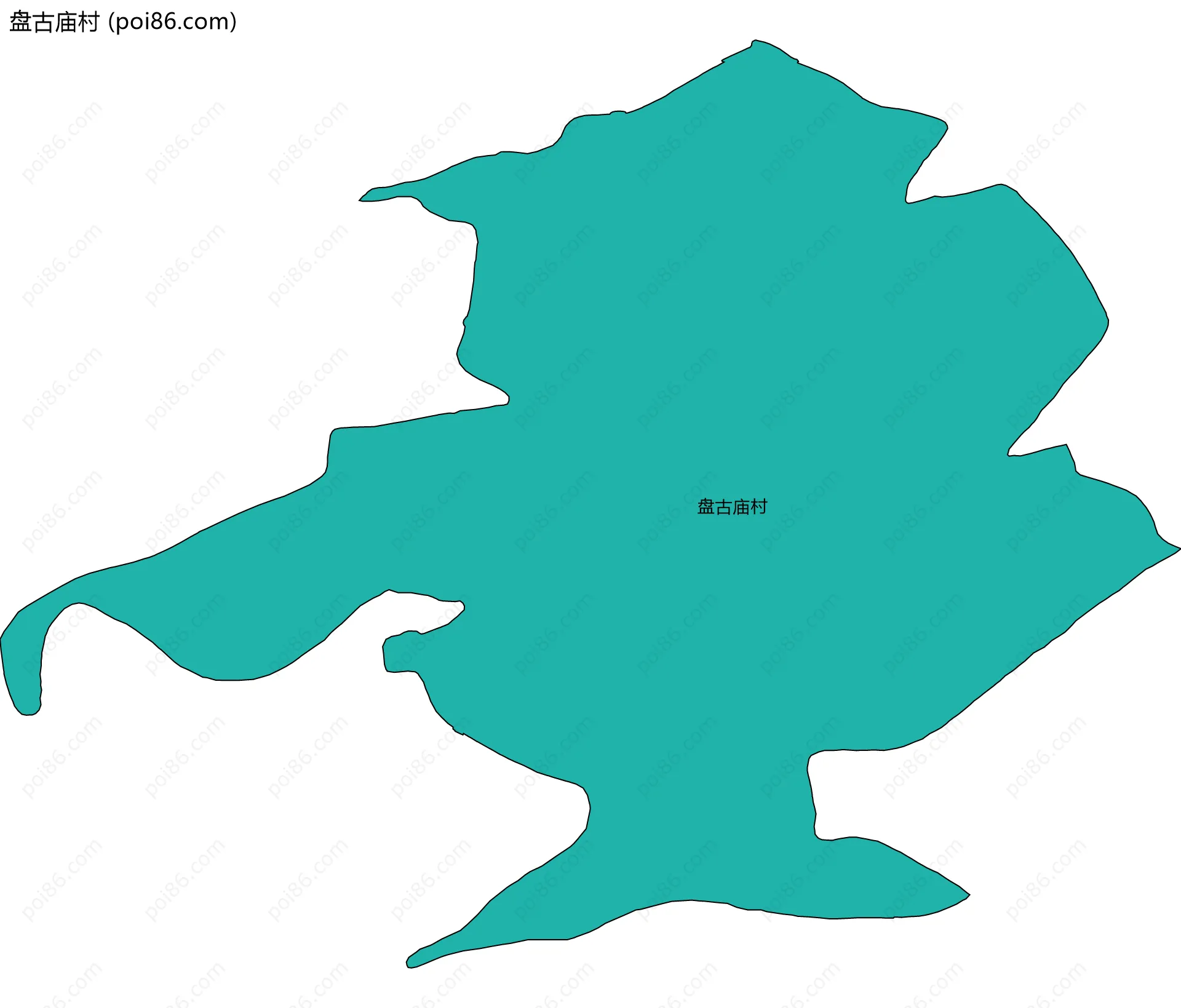 盘古庙村边界地图